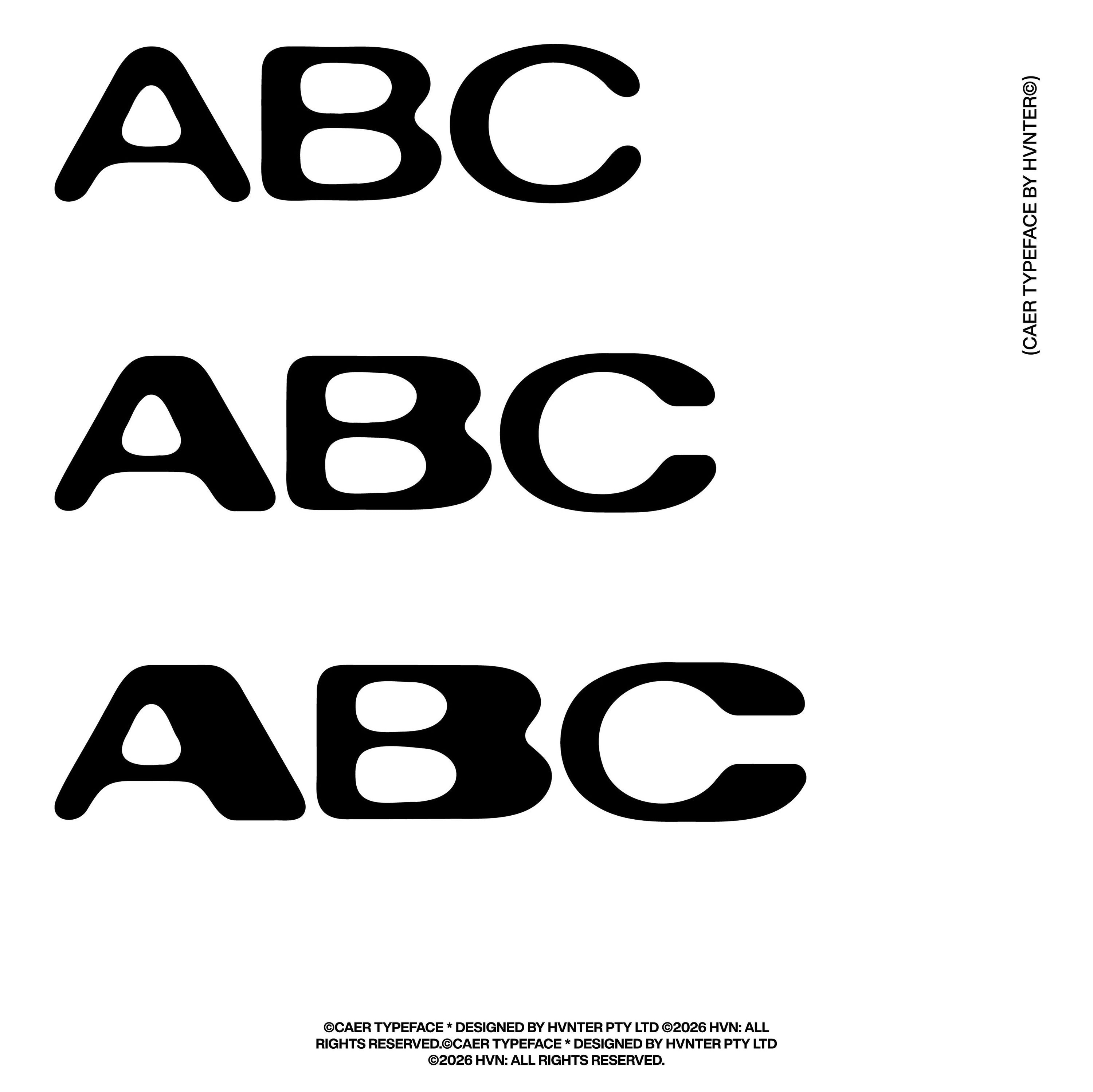 caer Typeface hvnter