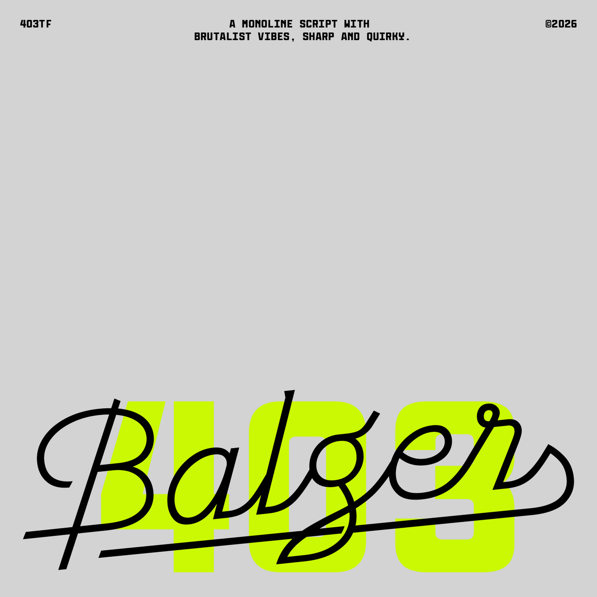 403 Balger 403TF