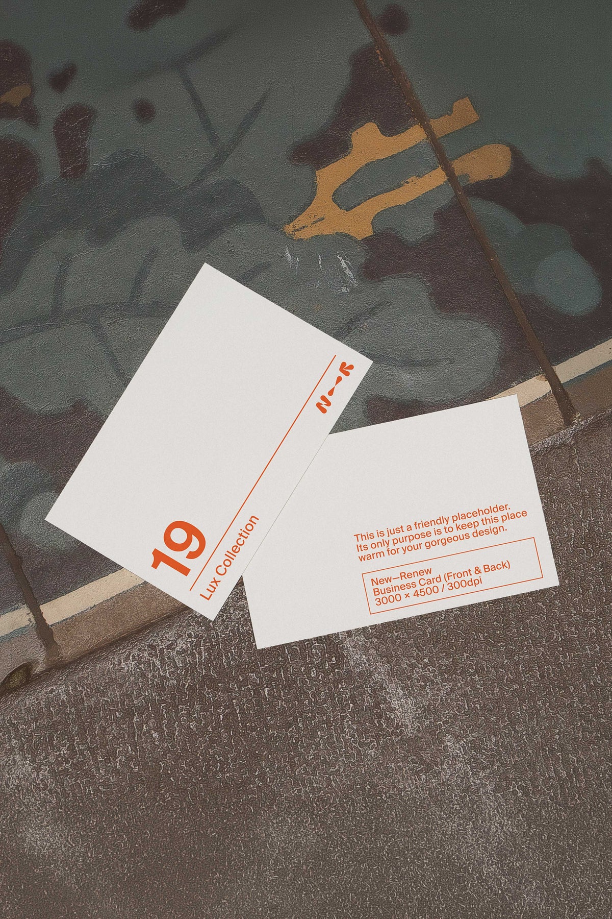 Vintage Business Card Mockup • LUX 019 New—Renew