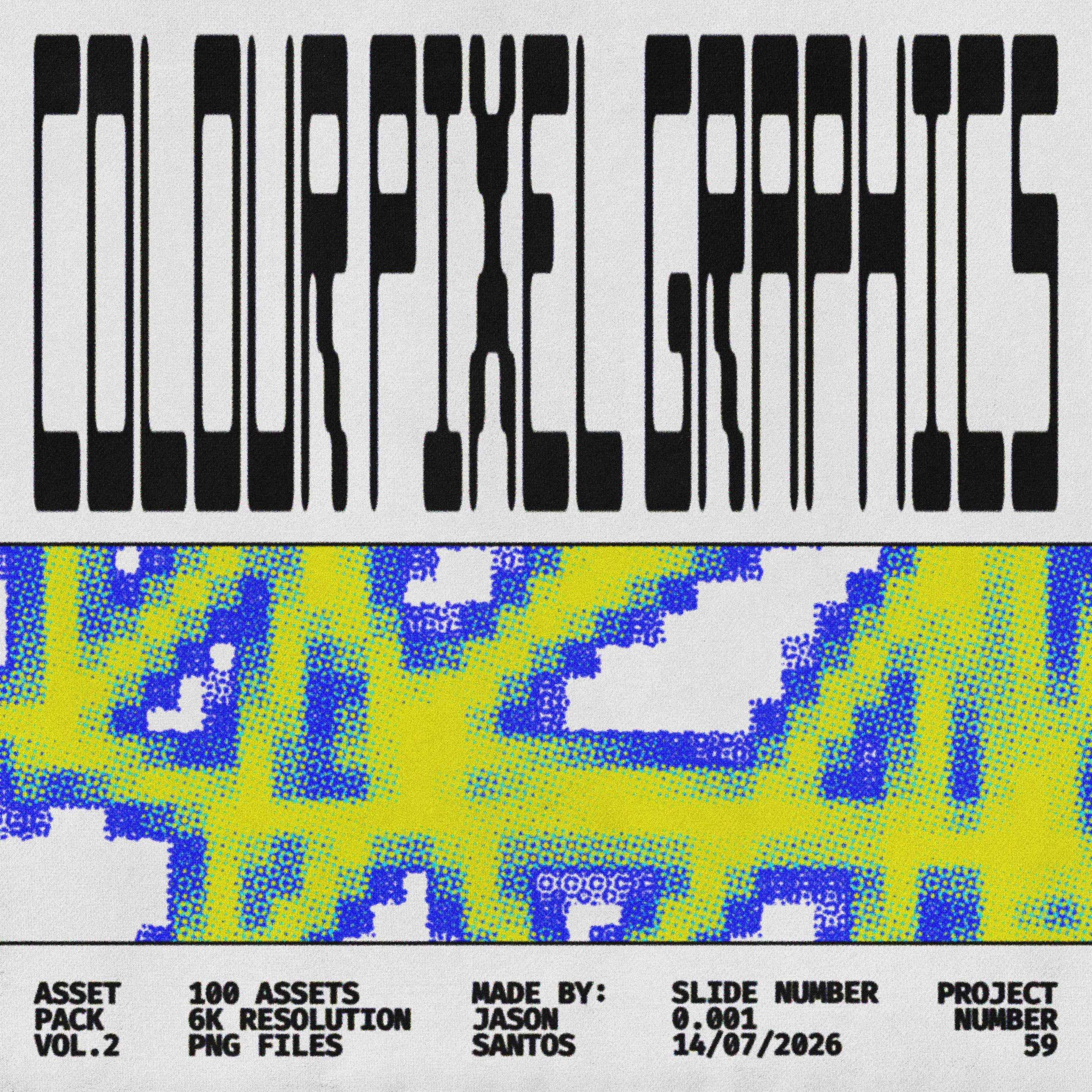 Colour Pixels (Vol.2) Geometric Wireframe Assets Jason Santos