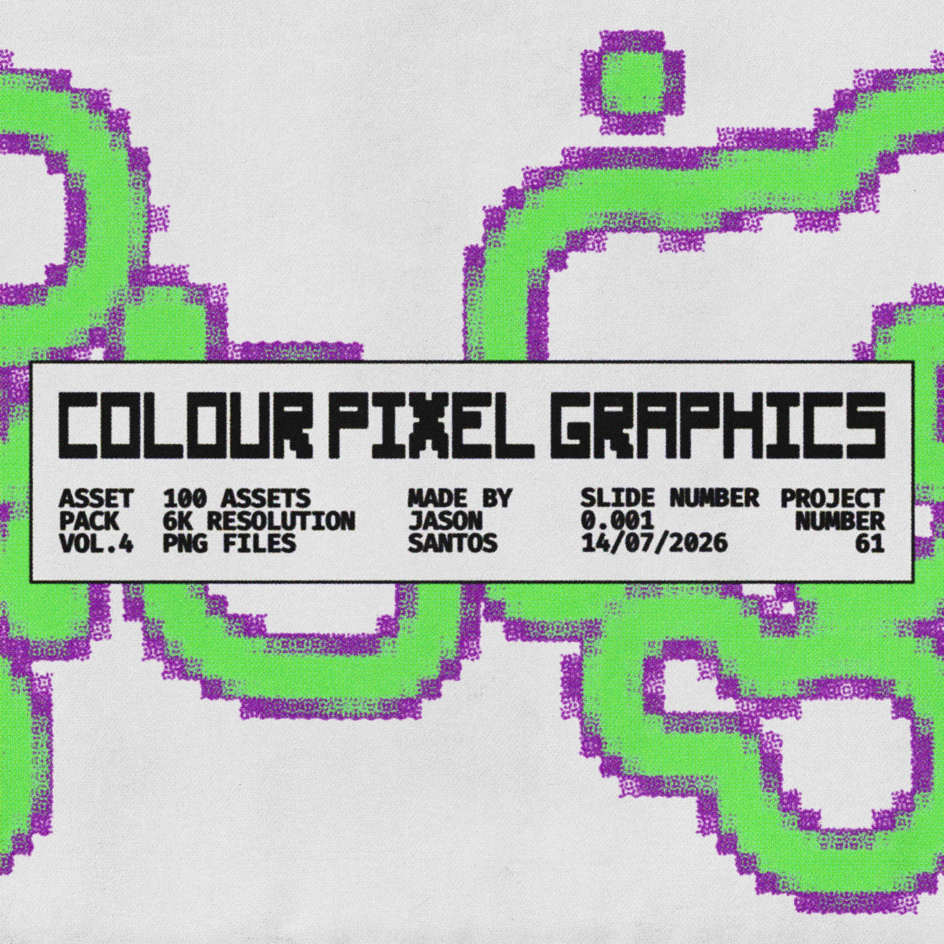 Colour Pixels (Vol.4) Organic Blob Graphic Assets Jason Santos
