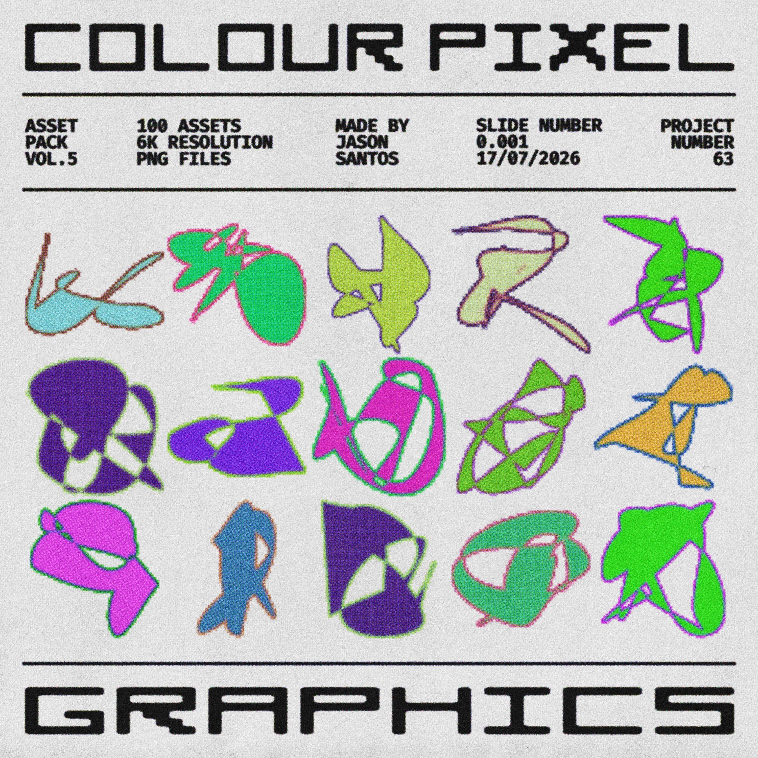 Colour Pixels (Vol.5) Organic Abstract Graphics Jason Santos