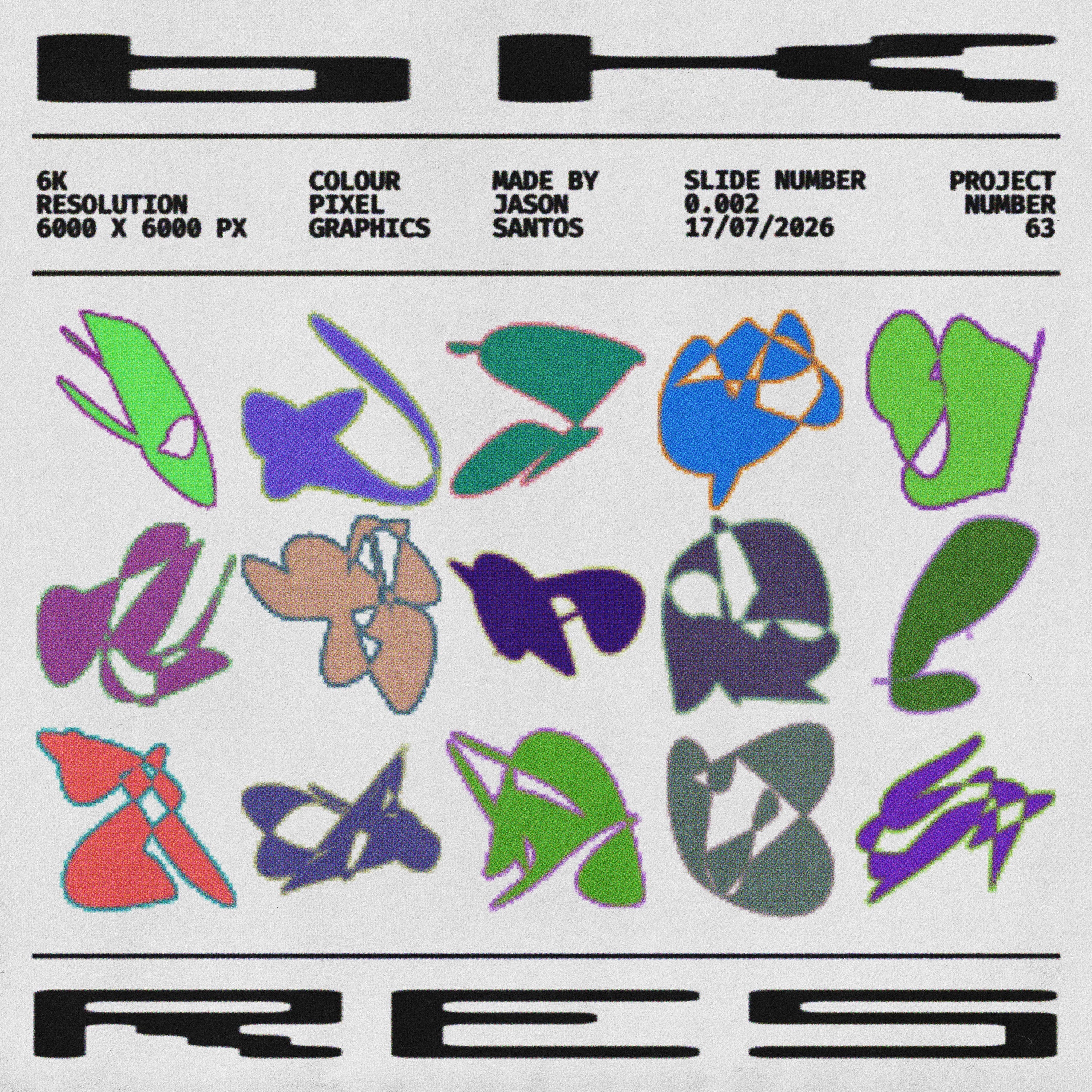 Colour Pixels (Vol.5) Organic Abstract Graphics Jason Santos