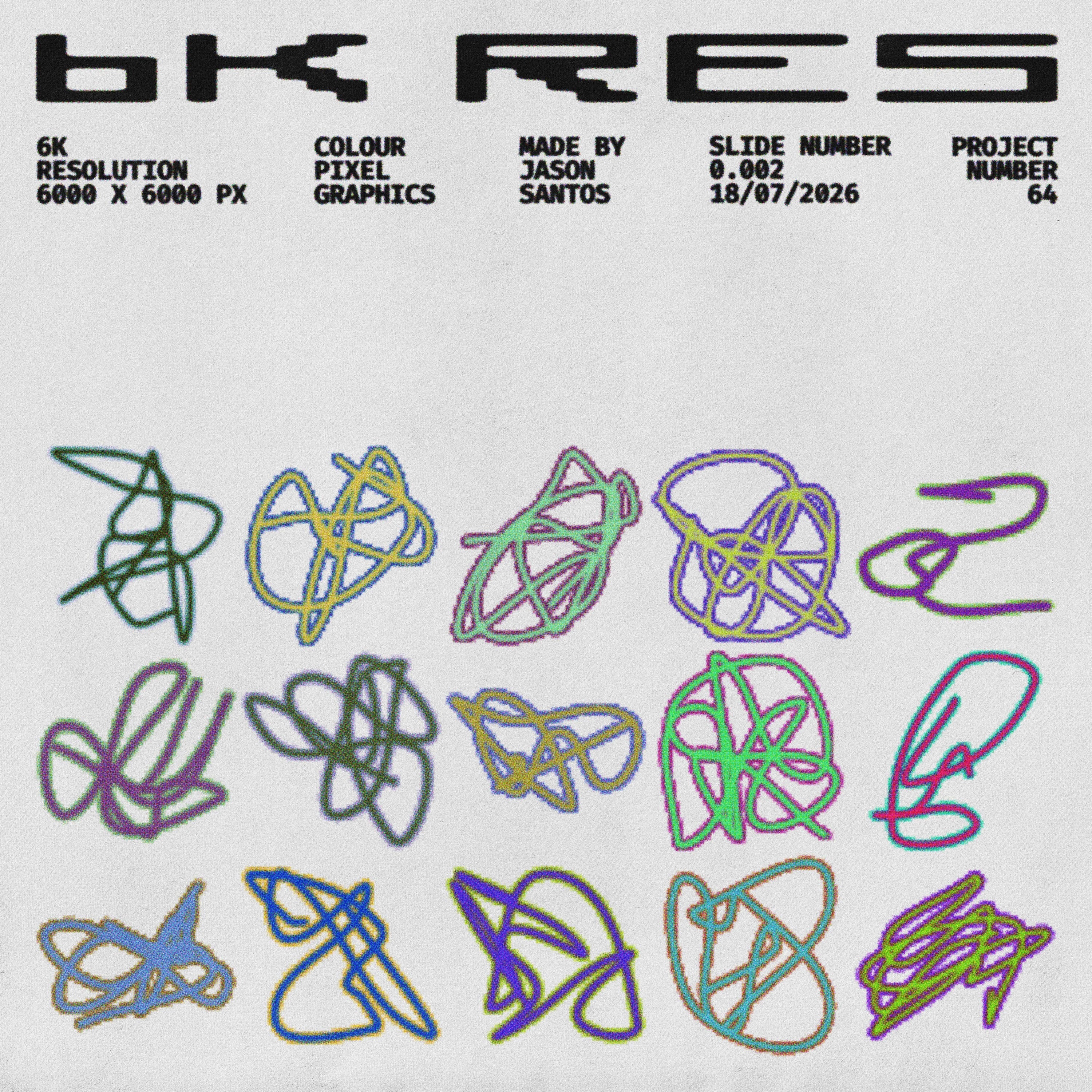 Colour Pixels (Vol.6) Fine Line Graphic Assets Jason Santos