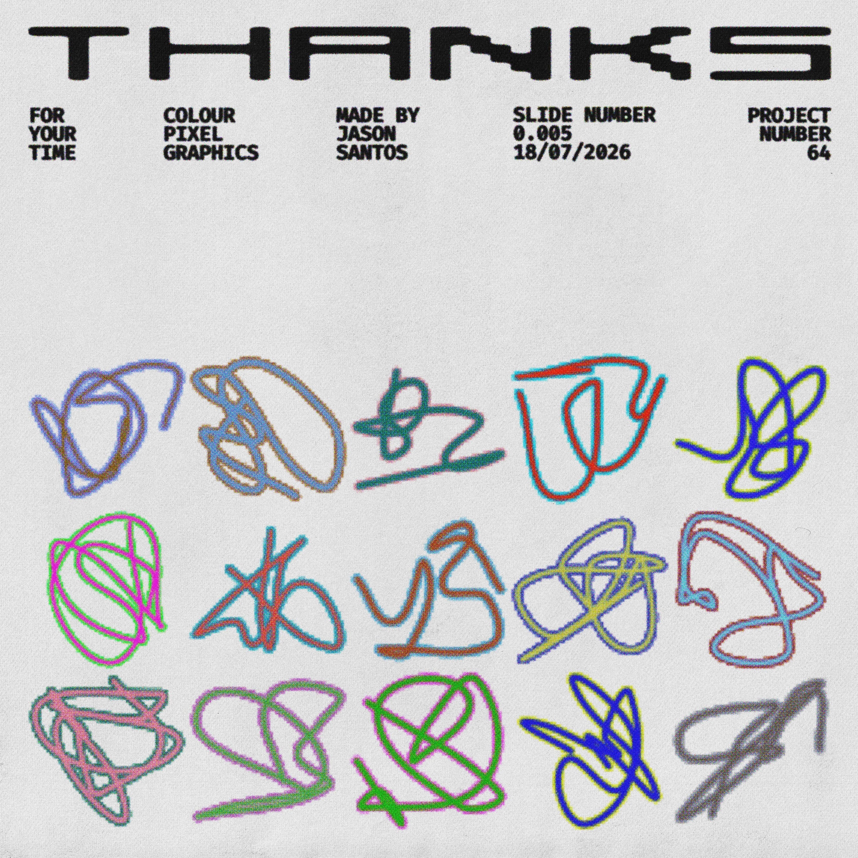 Colour Pixels (Vol.6) Fine Line Graphic Assets Jason Santos