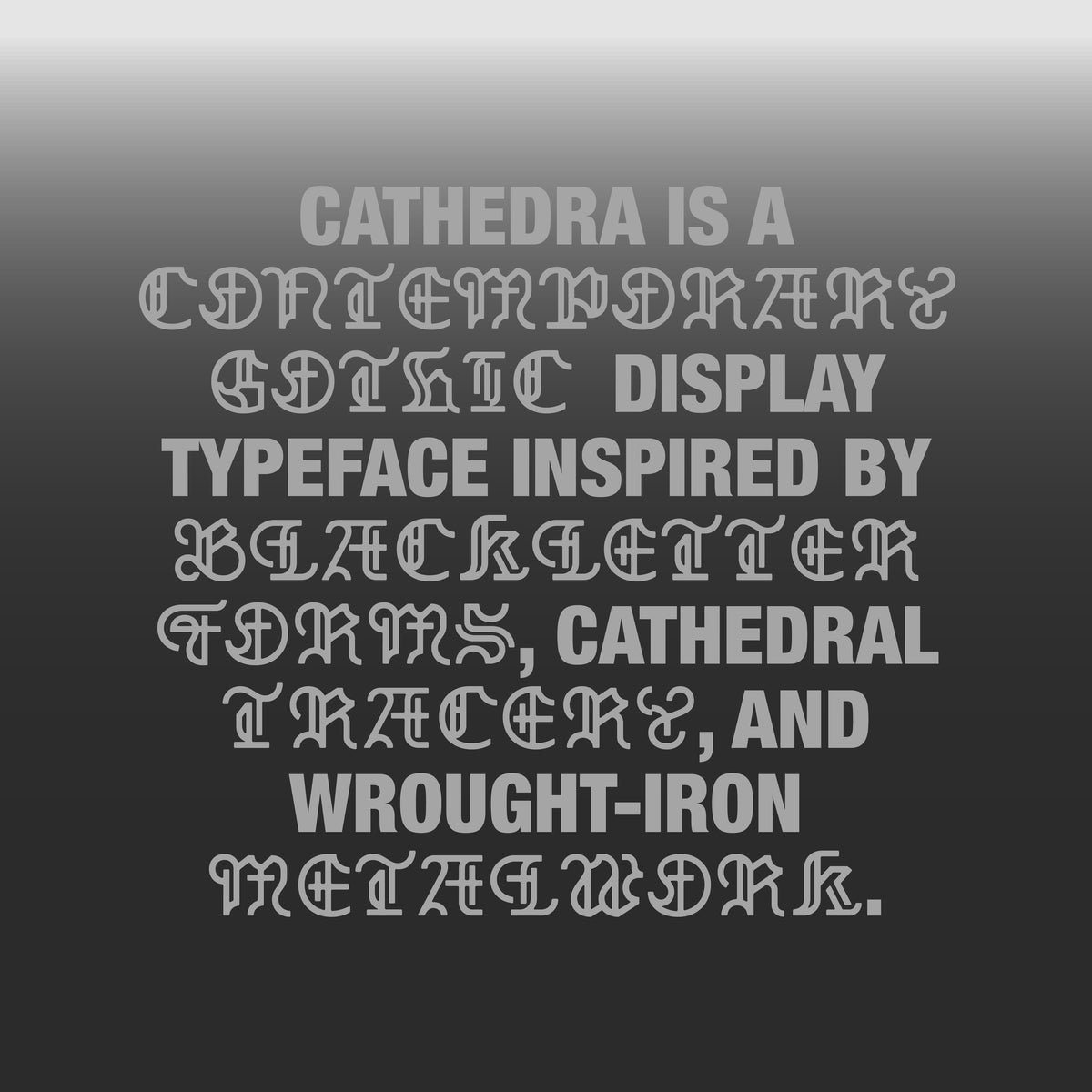 Cathedra Typeface Marialisa Giavitto