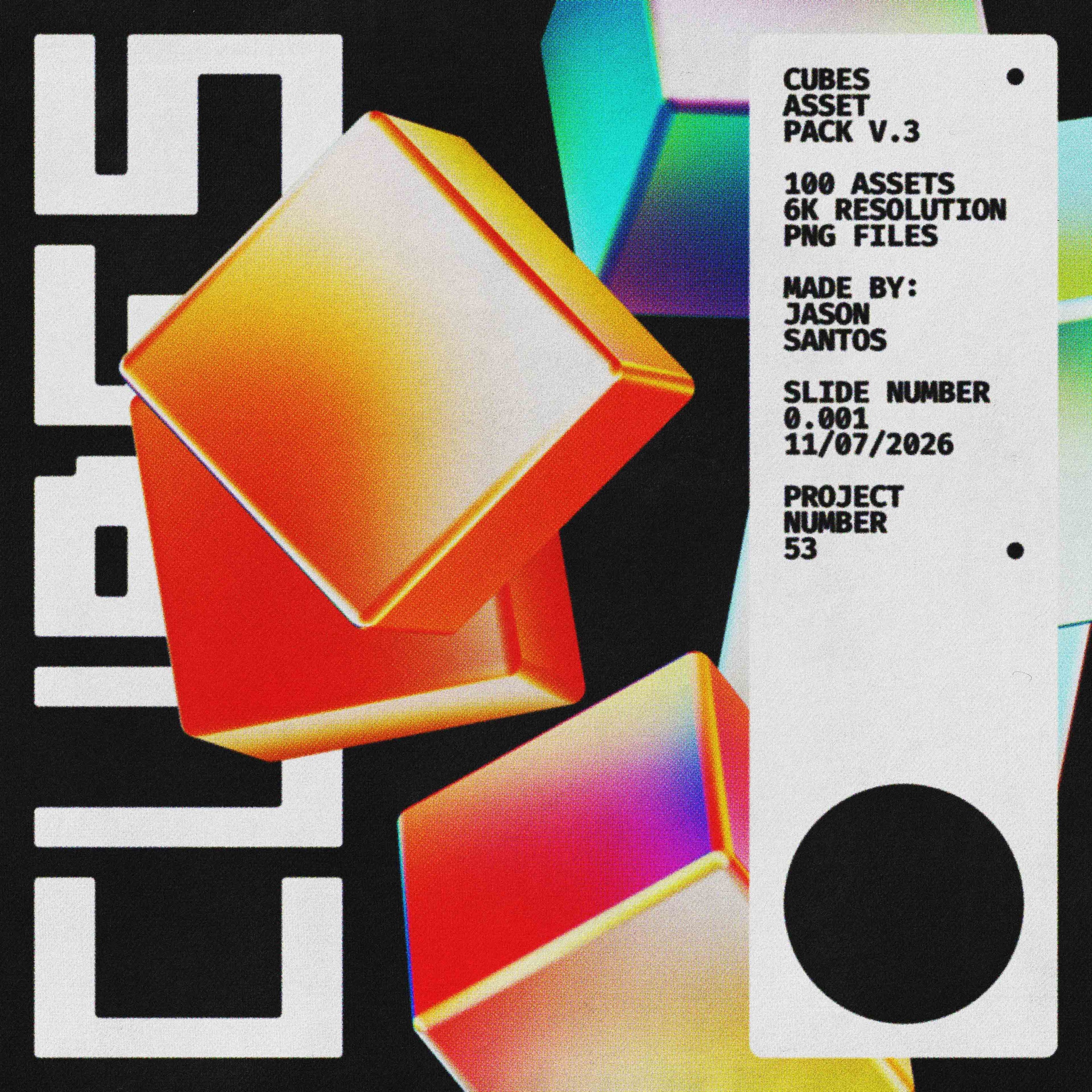 Cubes Pack (Vol.3) Abstract Particle Graphics Jason Santos