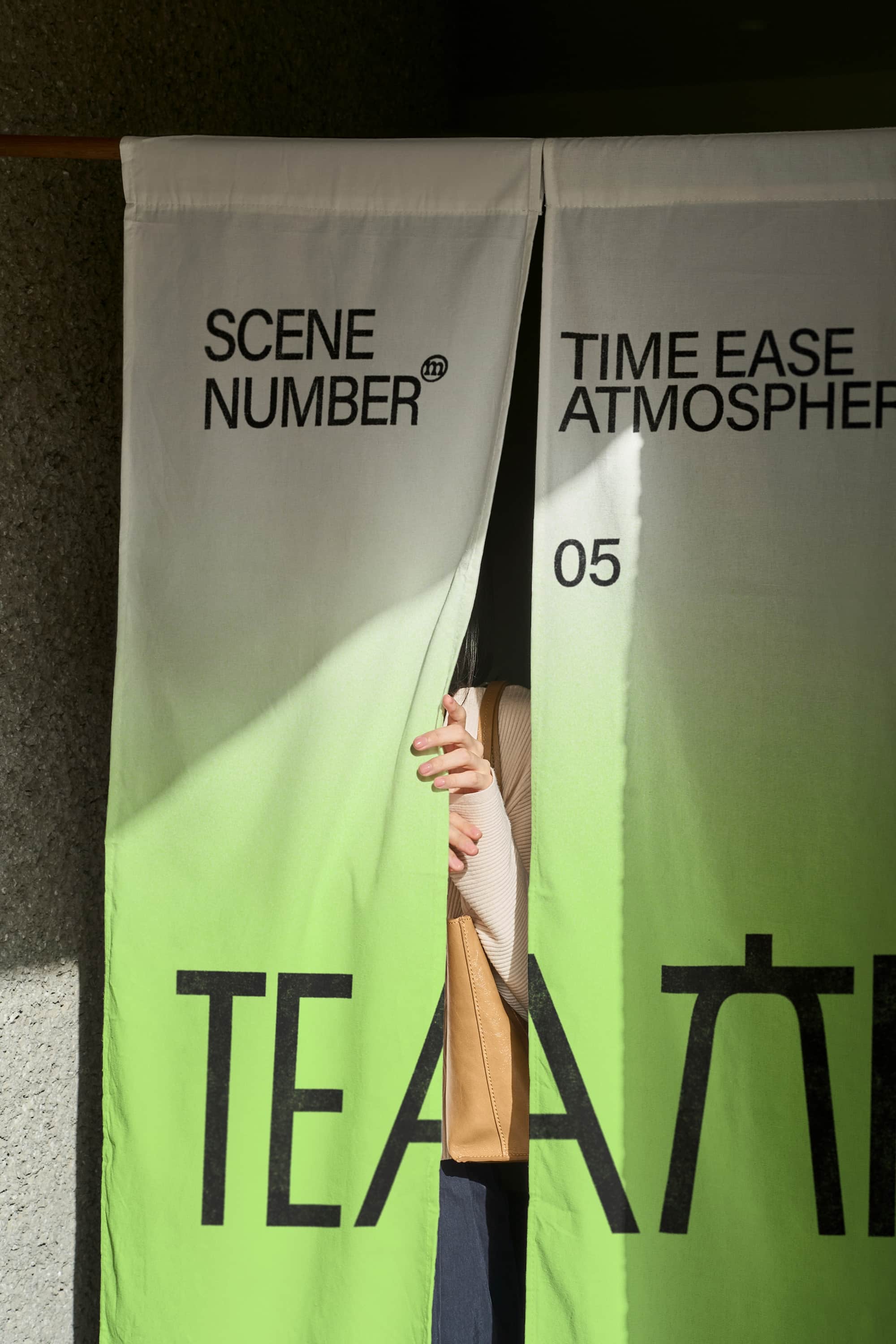 TEA Door Curtain Mockup Scene Number