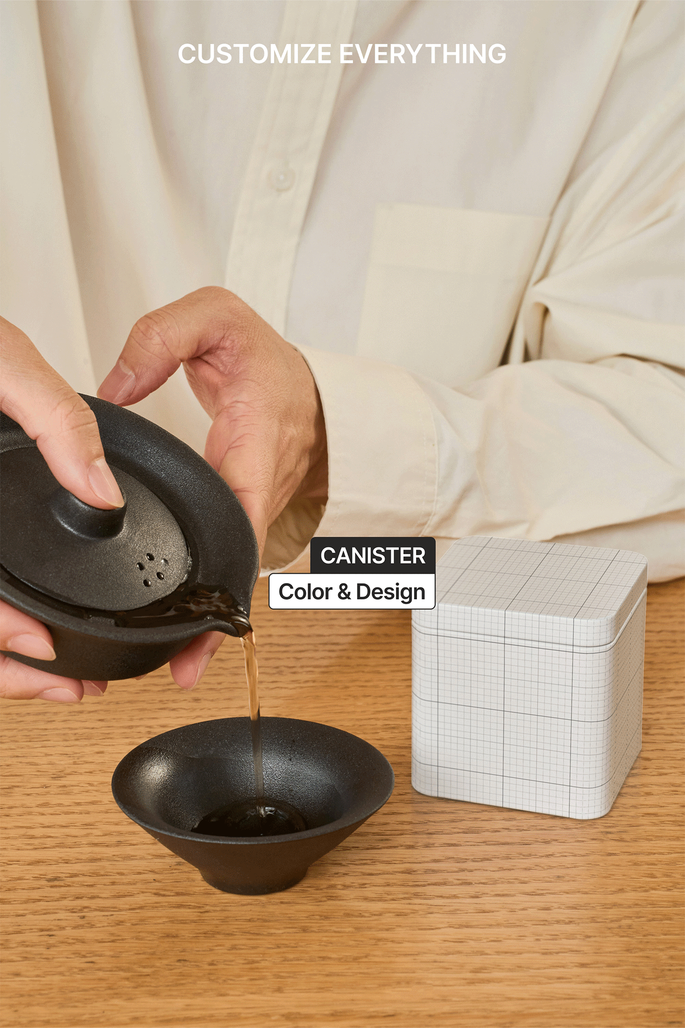 TEA Square Tin Canister Mockup 01 Scene Number