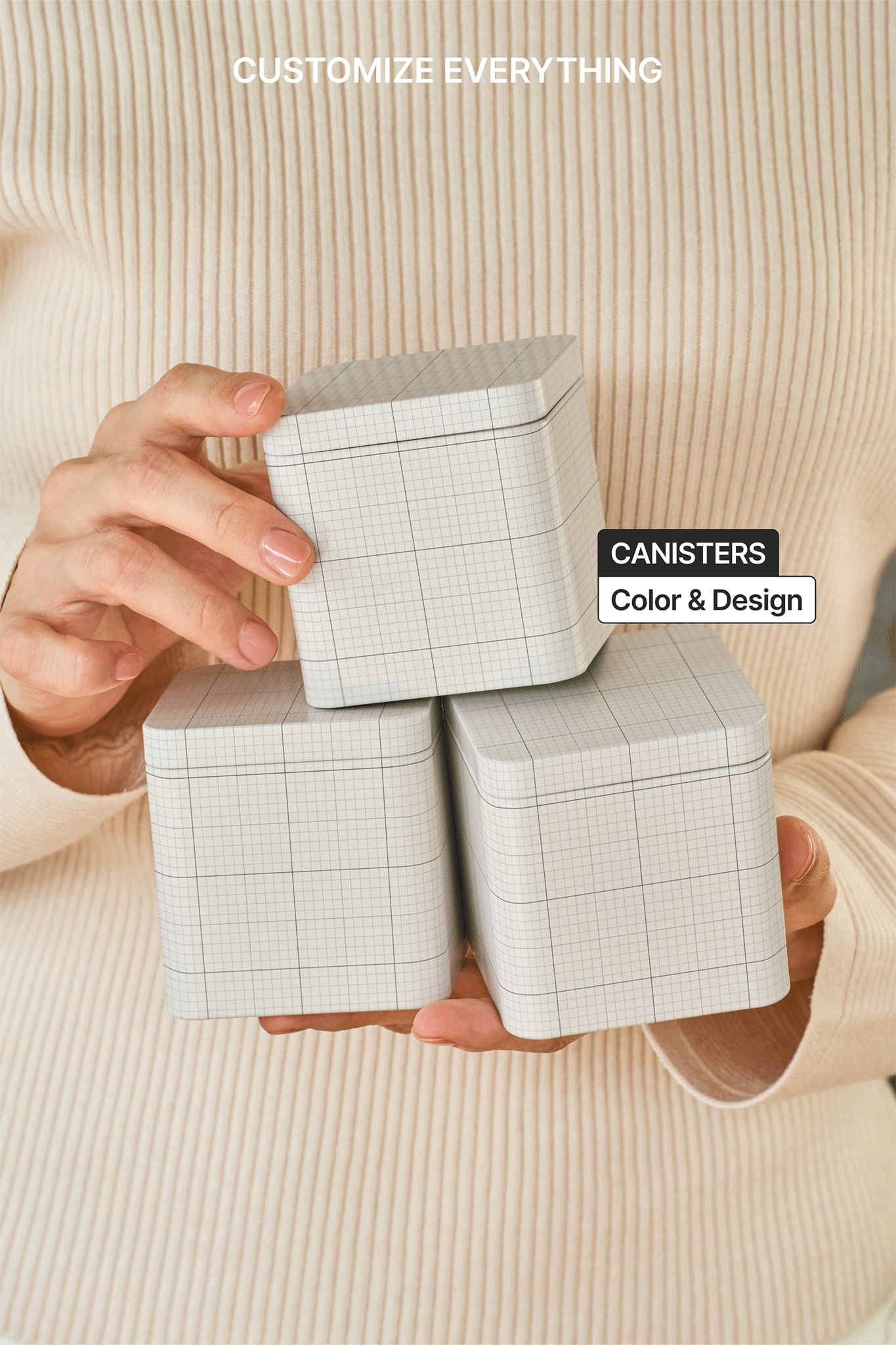 TEA Square Tin Canister Mockup 02 Scene Number