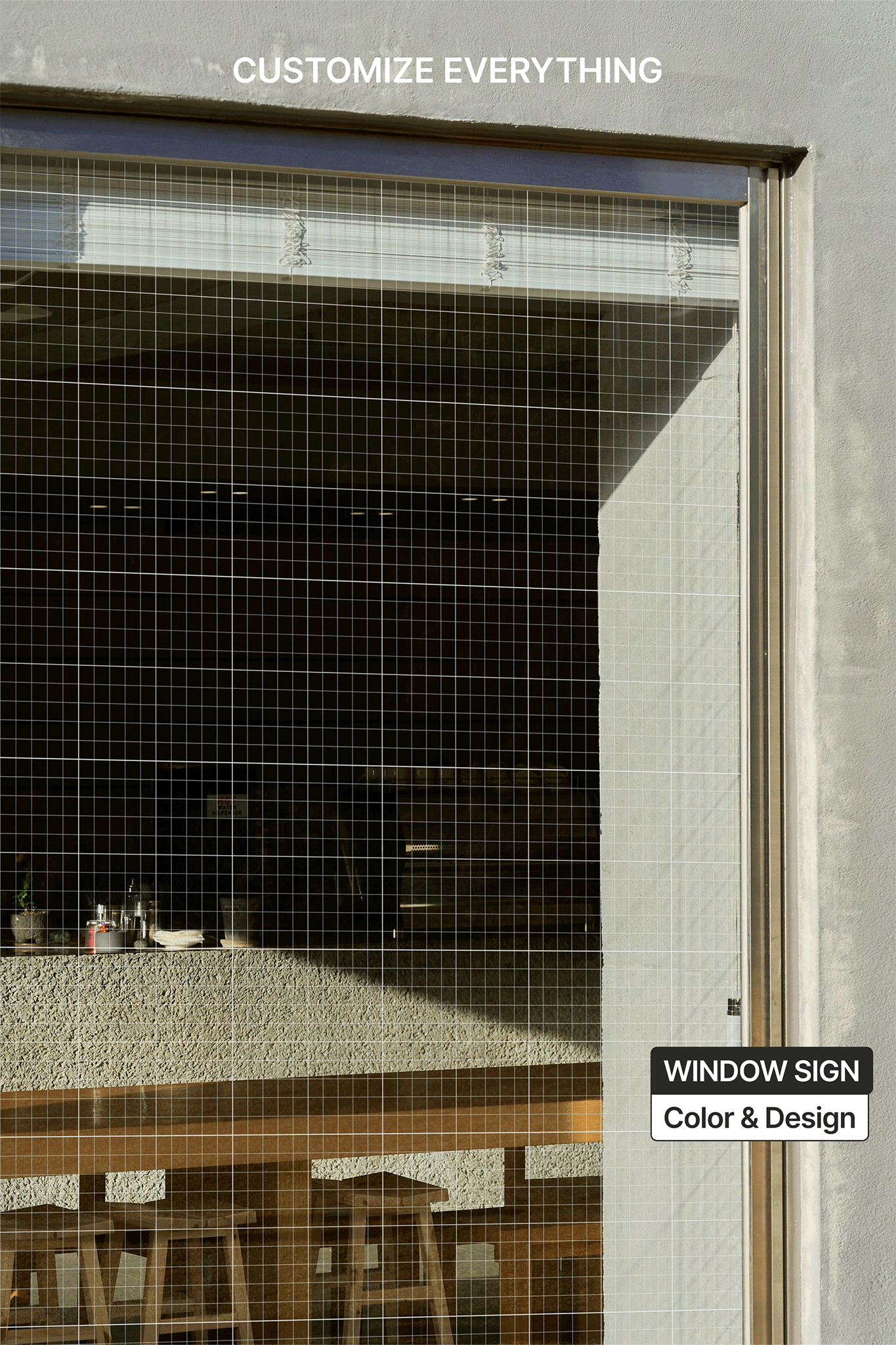 TEA Window Sign Mockup Scene Number