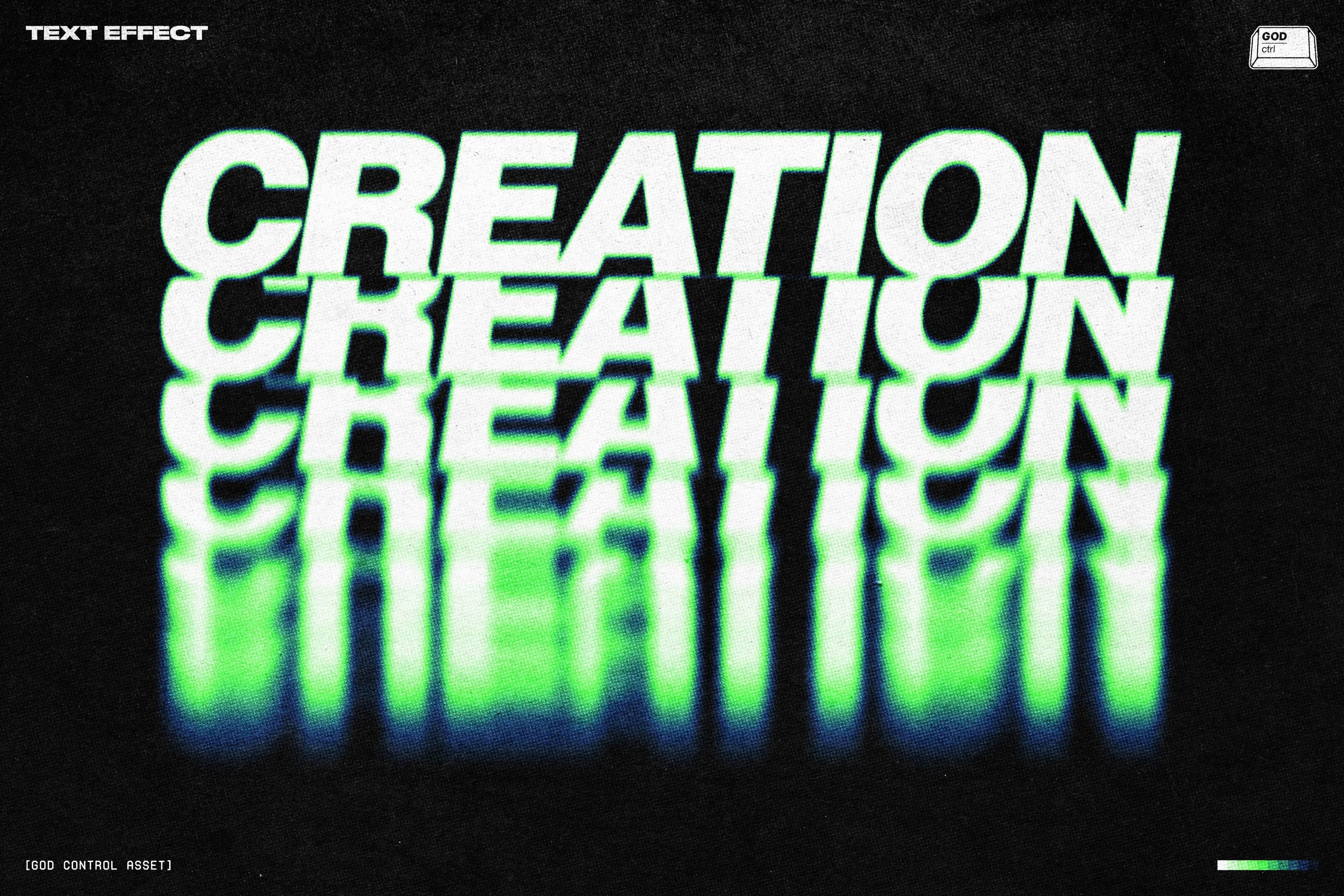 Diffusion Text Effect God Control