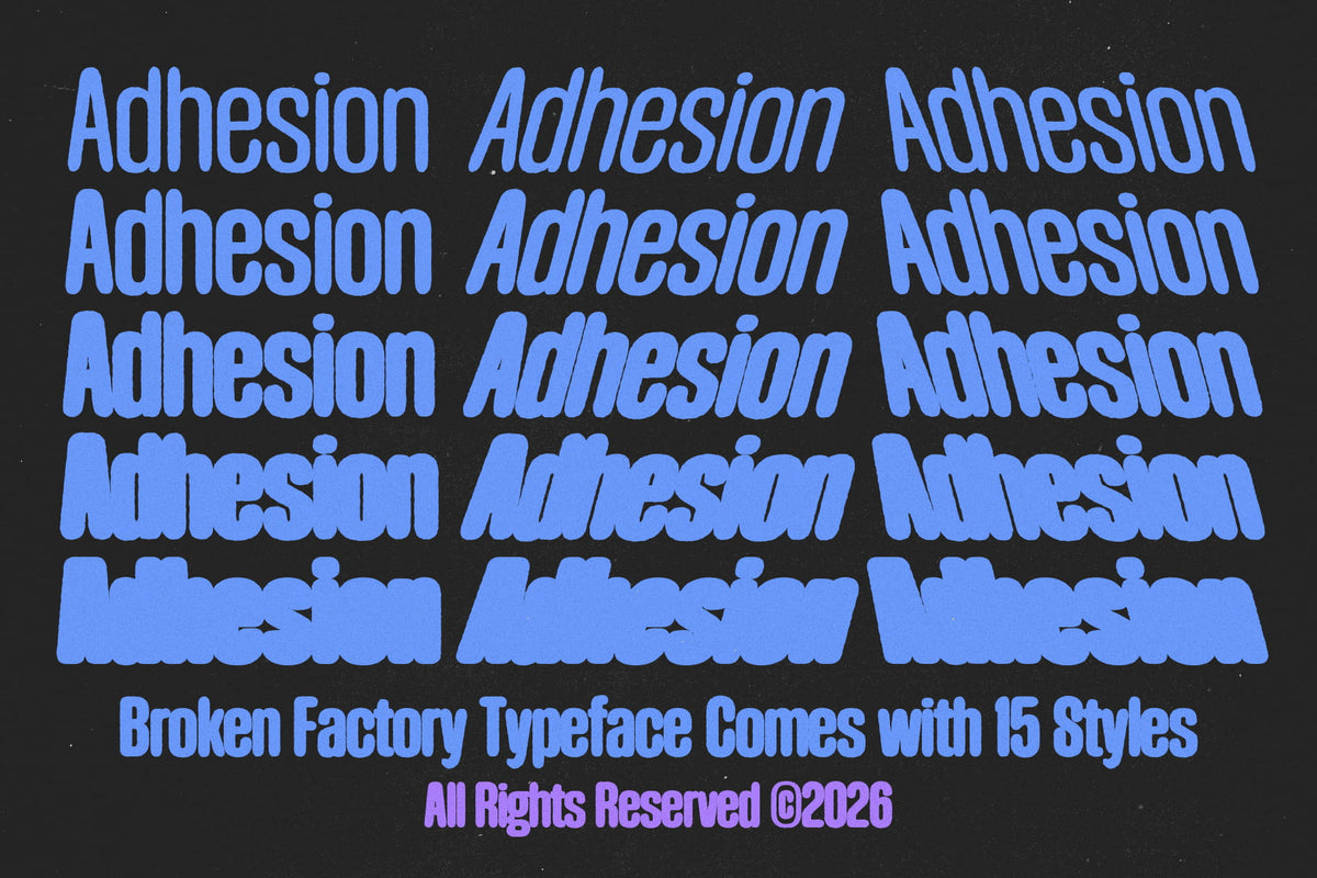 TNSC Broken Factory Typeface The Native Saint Club