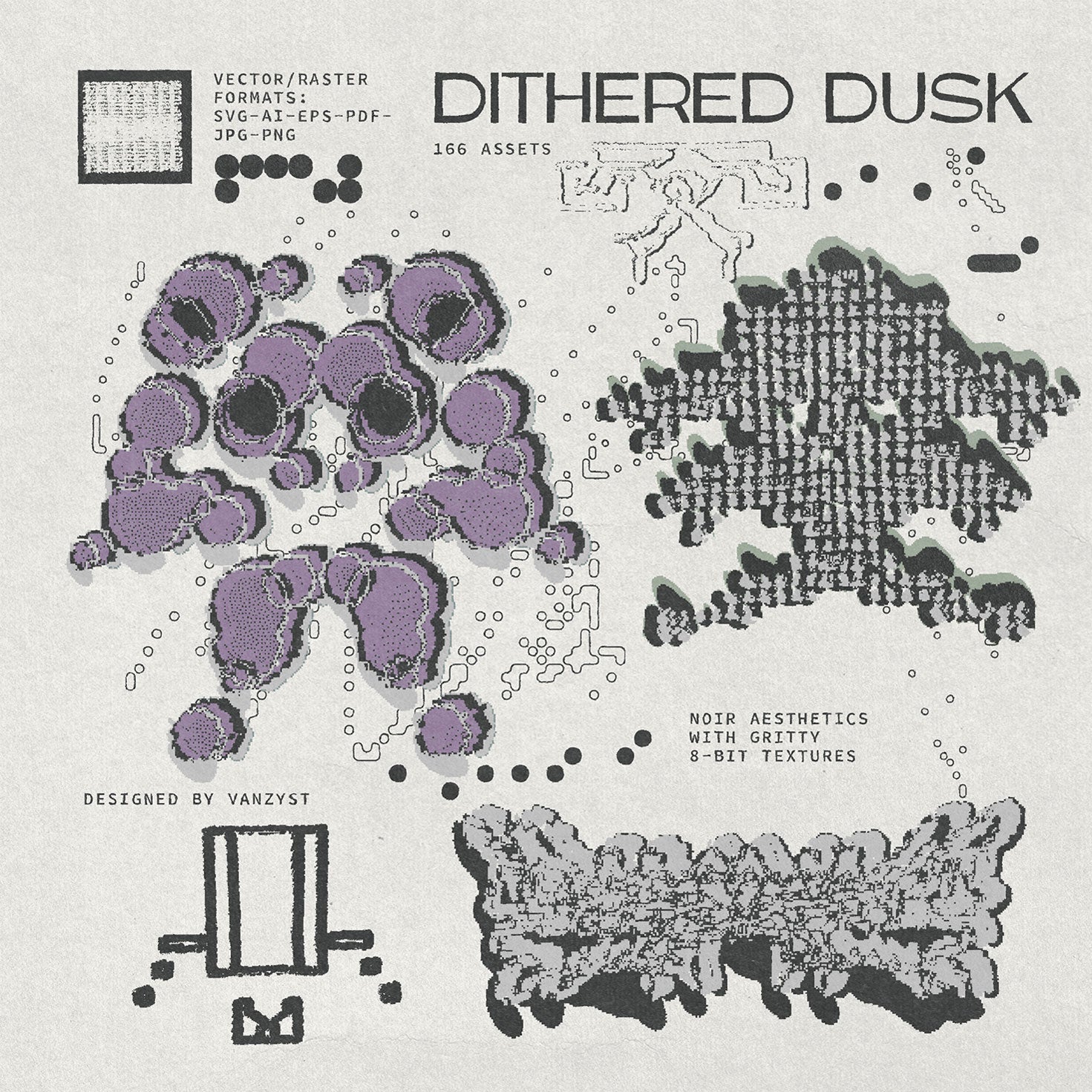 Dithered Dusk Graphic Collection Vanzyst