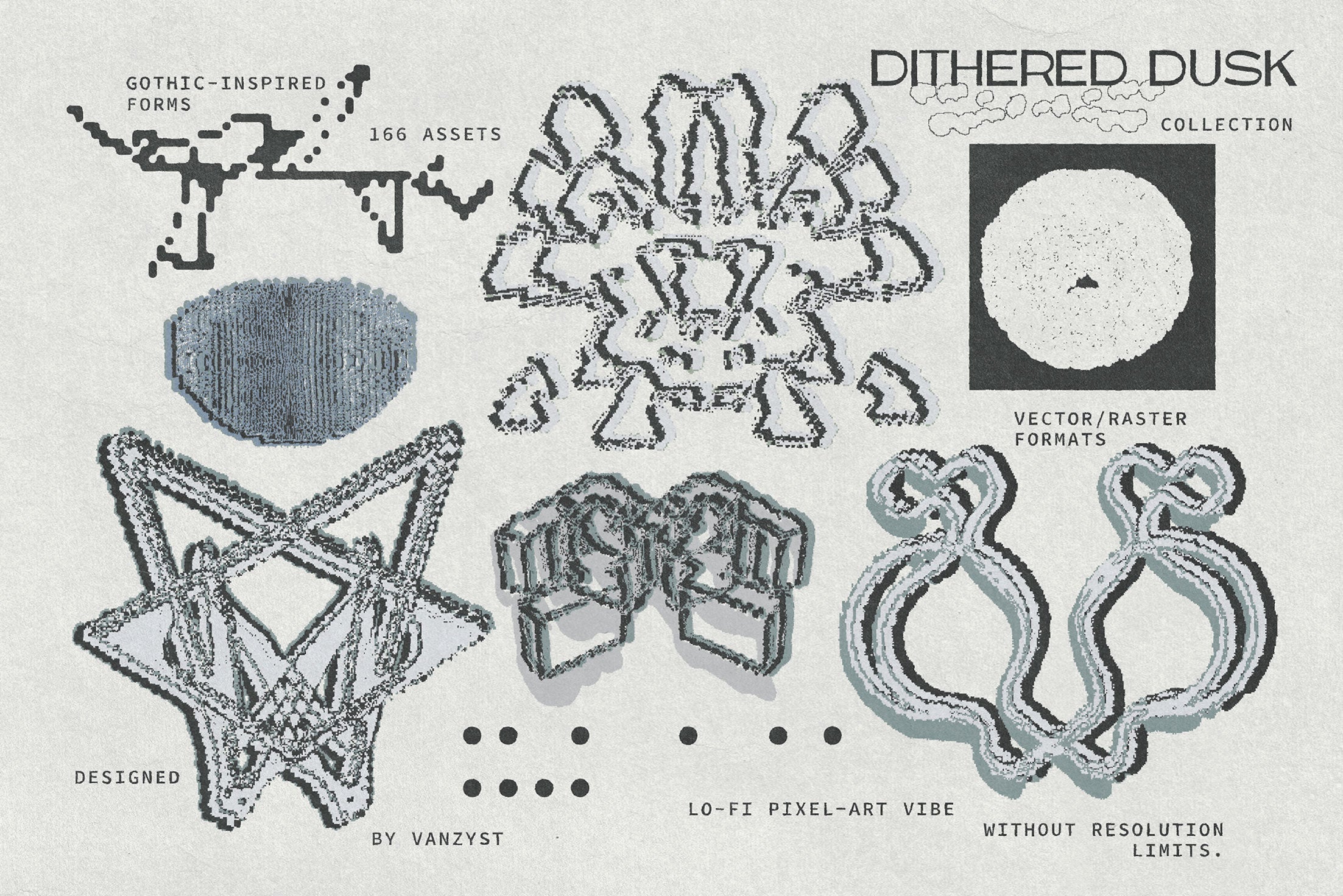 Dithered Dusk Graphic Collection Vanzyst