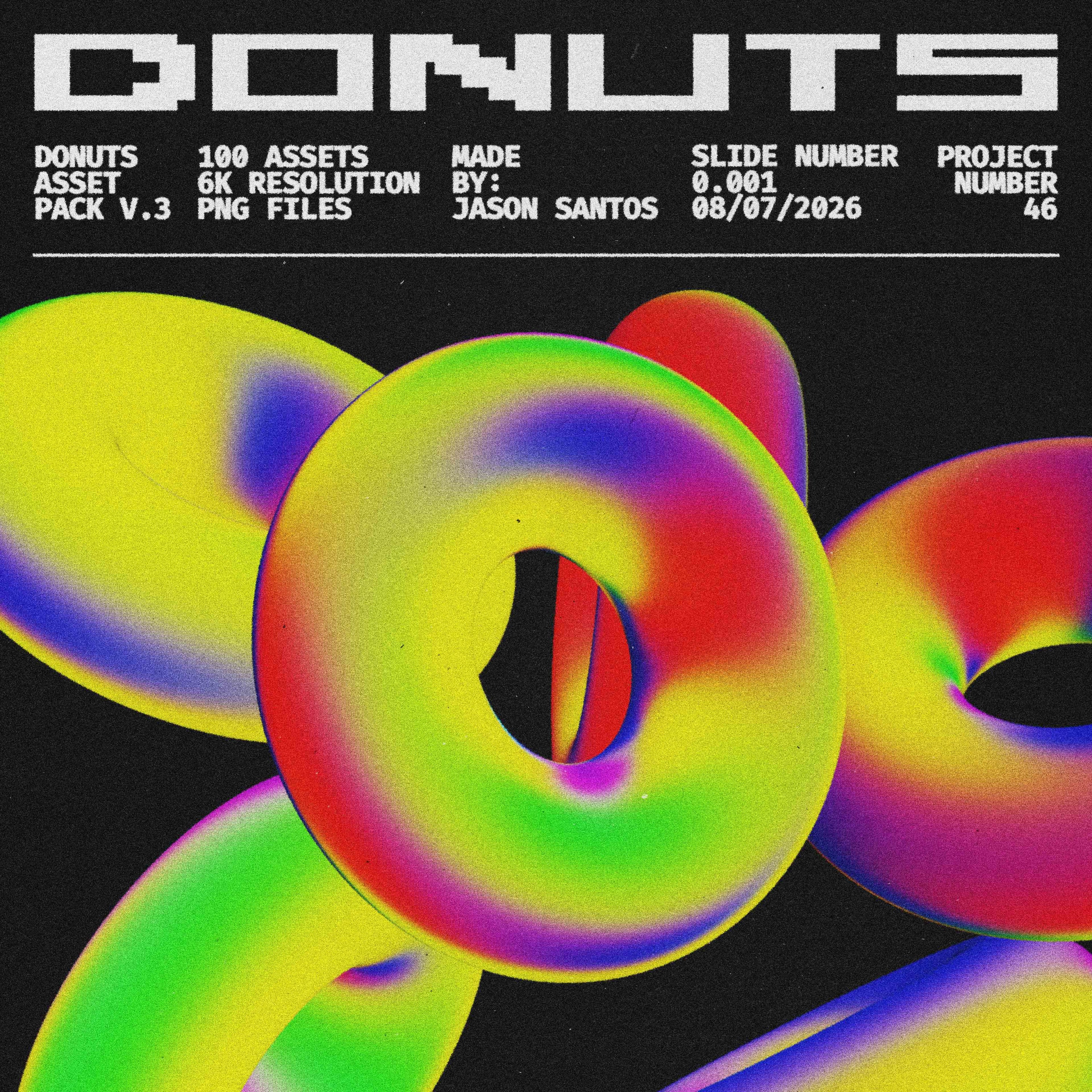 Donuts Pack (Vol.3) Chrome Rope 3D Graphics Jason Santos