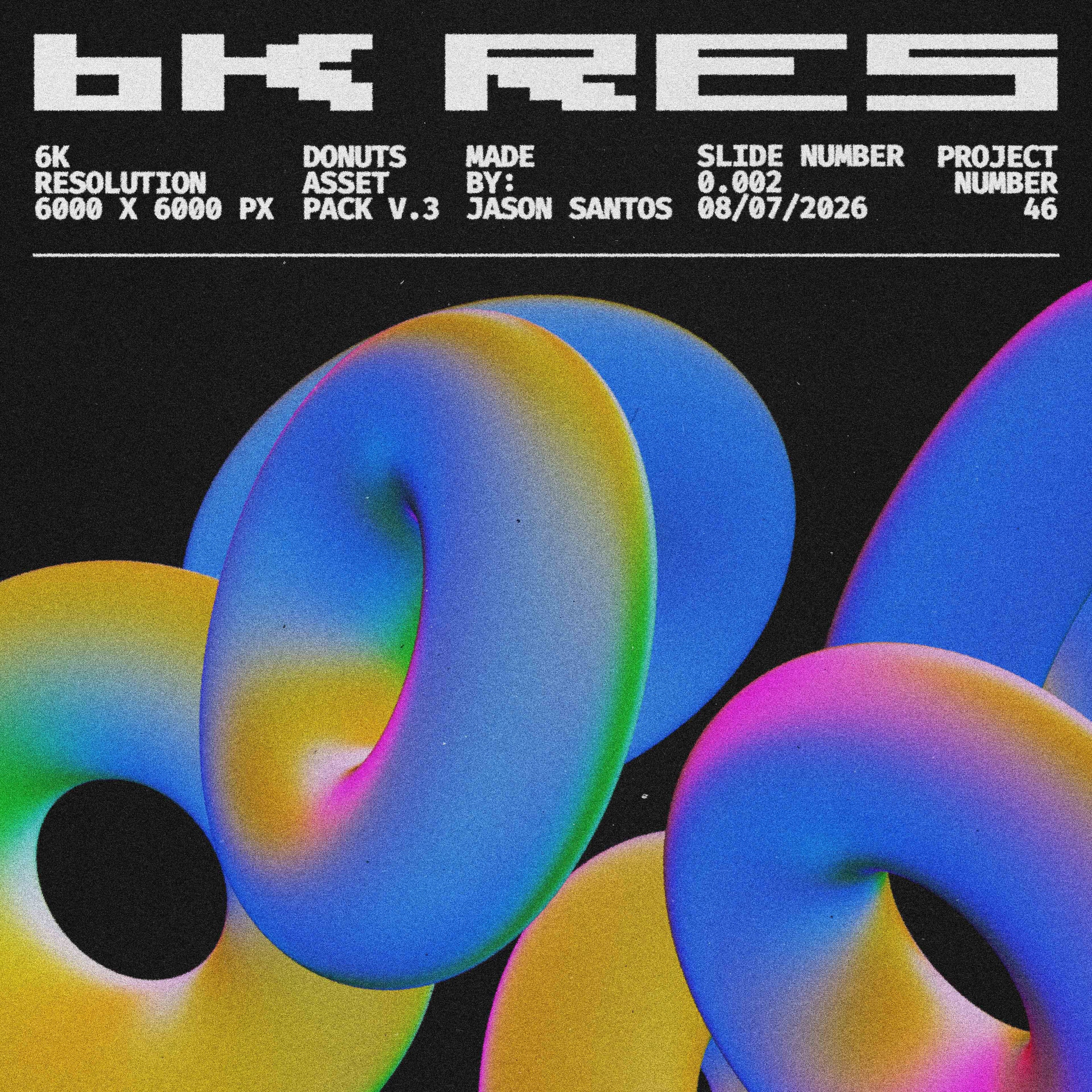 Donuts Pack (Vol.3) Chrome Rope 3D Graphics Jason Santos