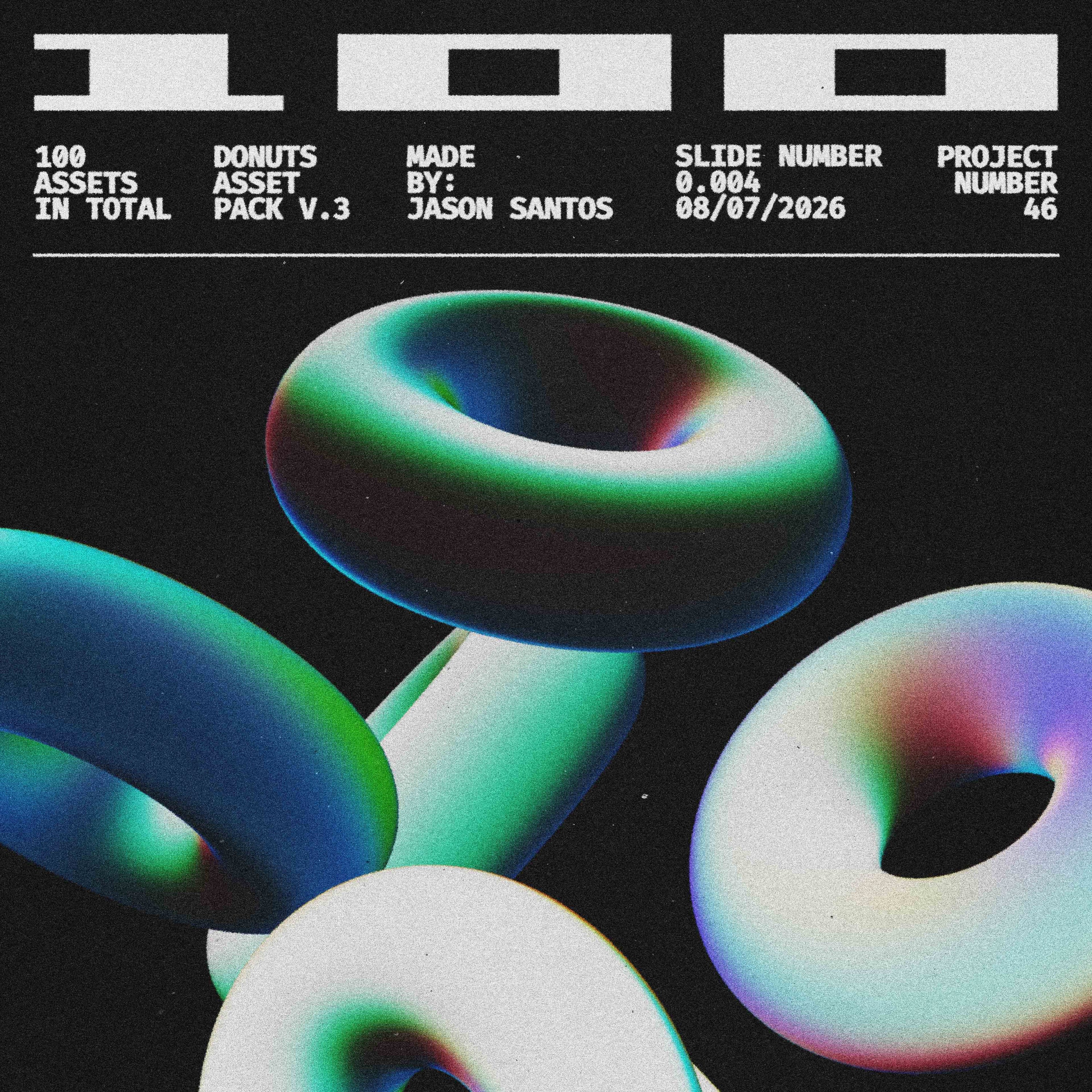 Donuts Pack (Vol.3) Chrome Rope 3D Graphics Jason Santos