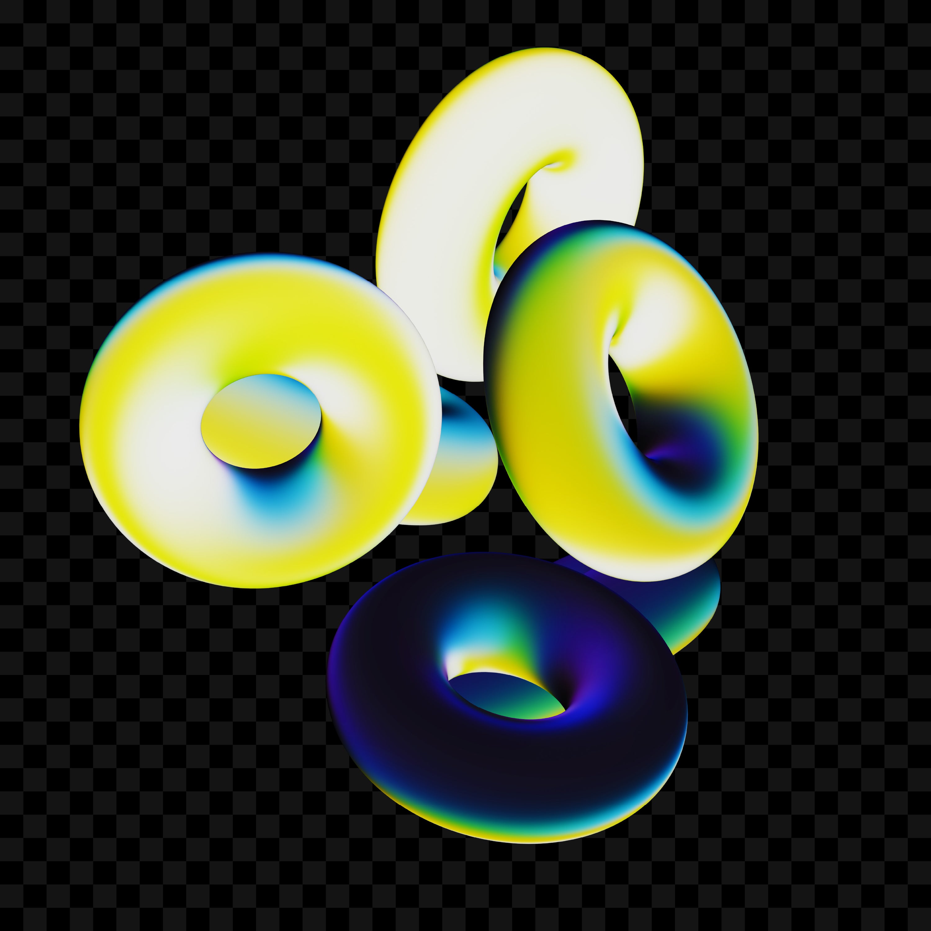 Donuts Pack (Vol.3) Chrome Rope 3D Graphics Jason Santos