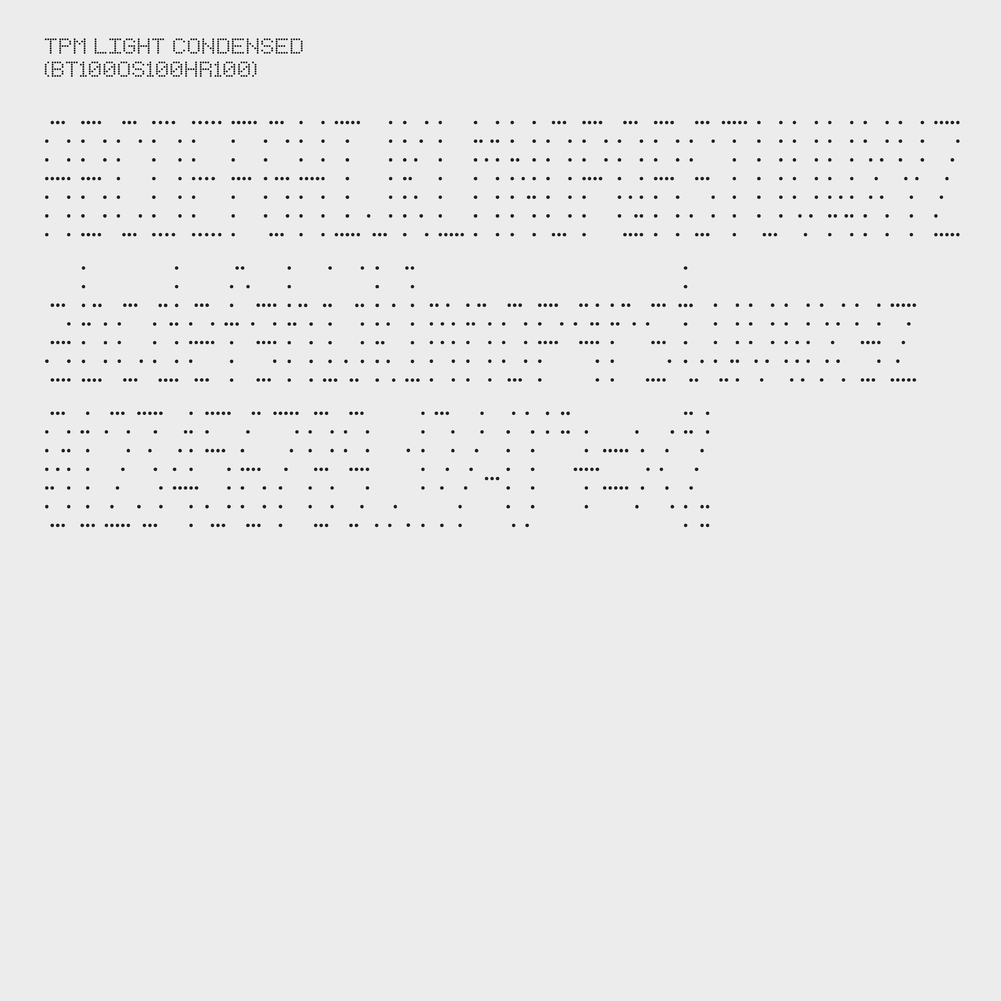 TPM Typeface Sara Barcons