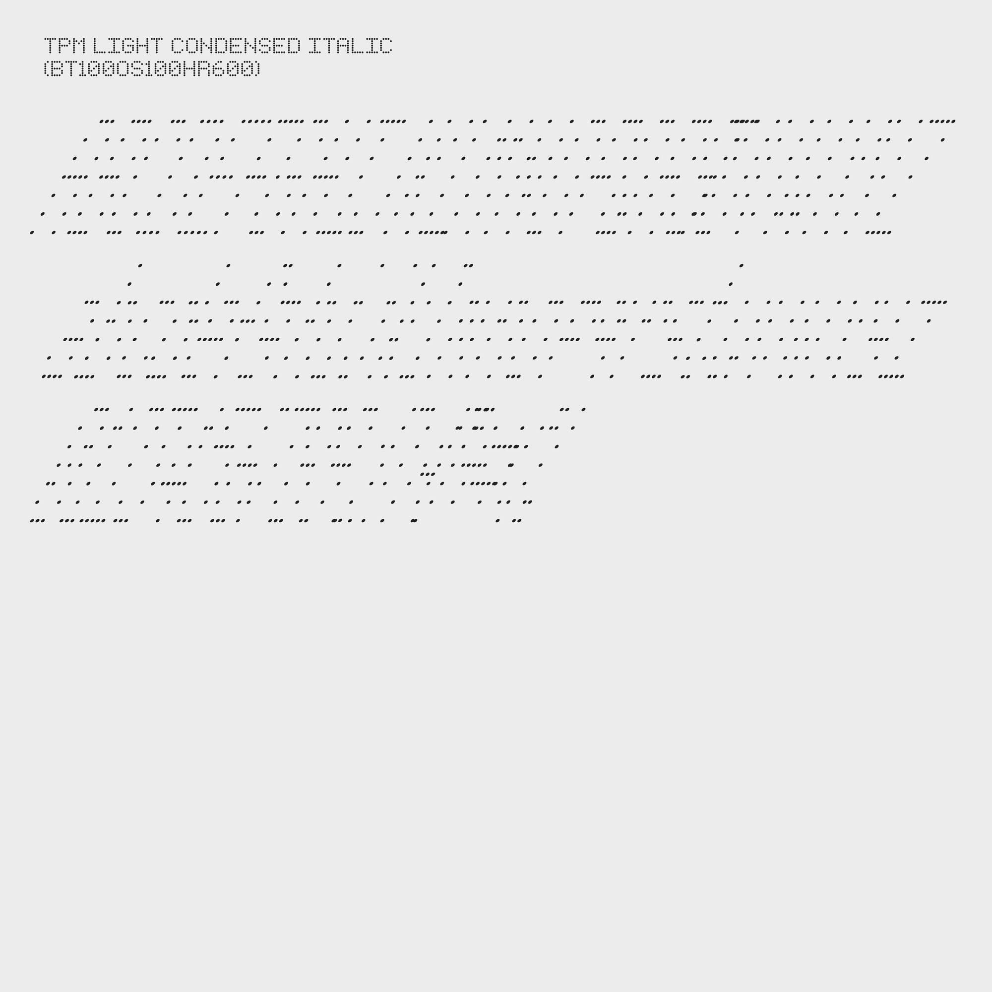TPM Typeface Sara Barcons