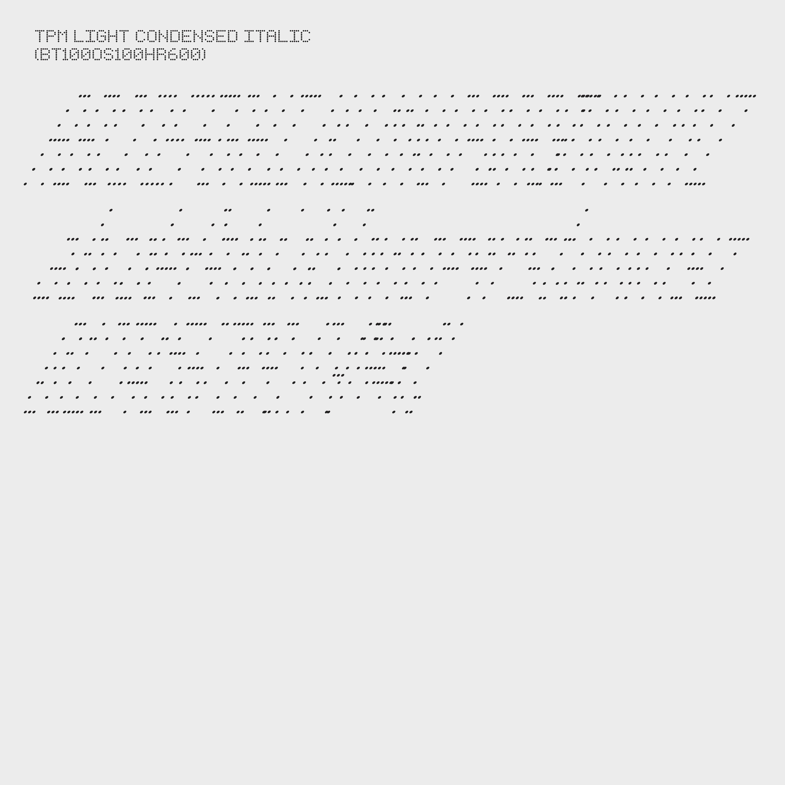 TPM Typeface Sara Barcons
