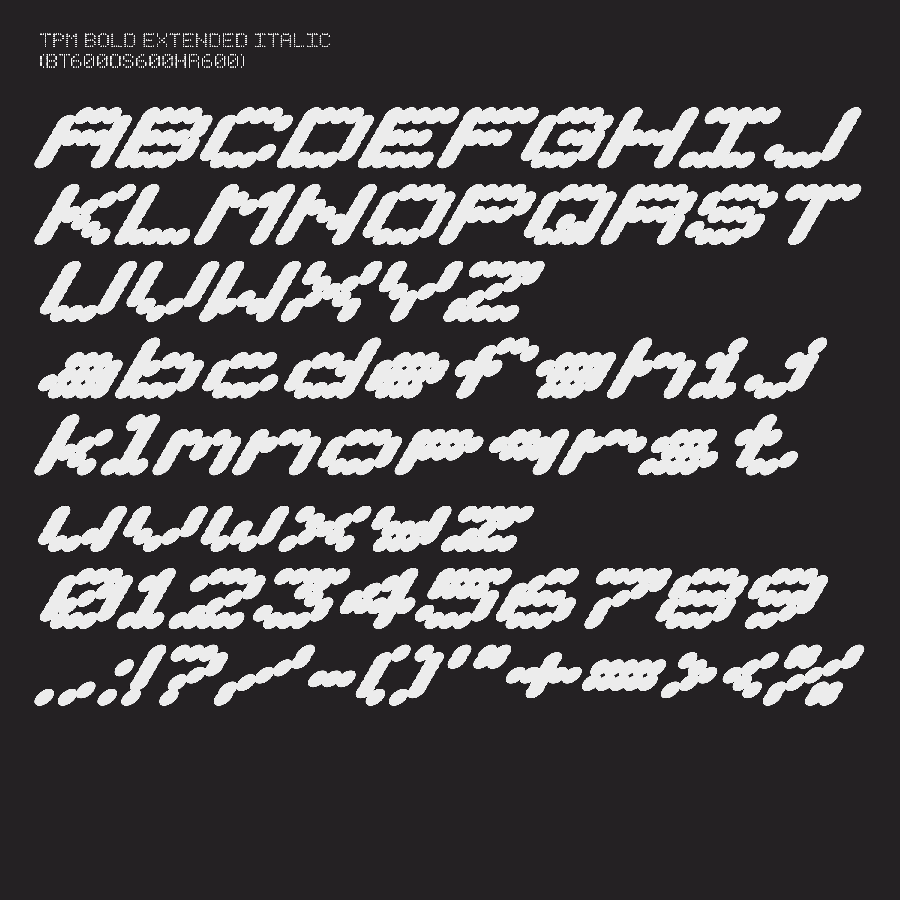 TPM Typeface Sara Barcons