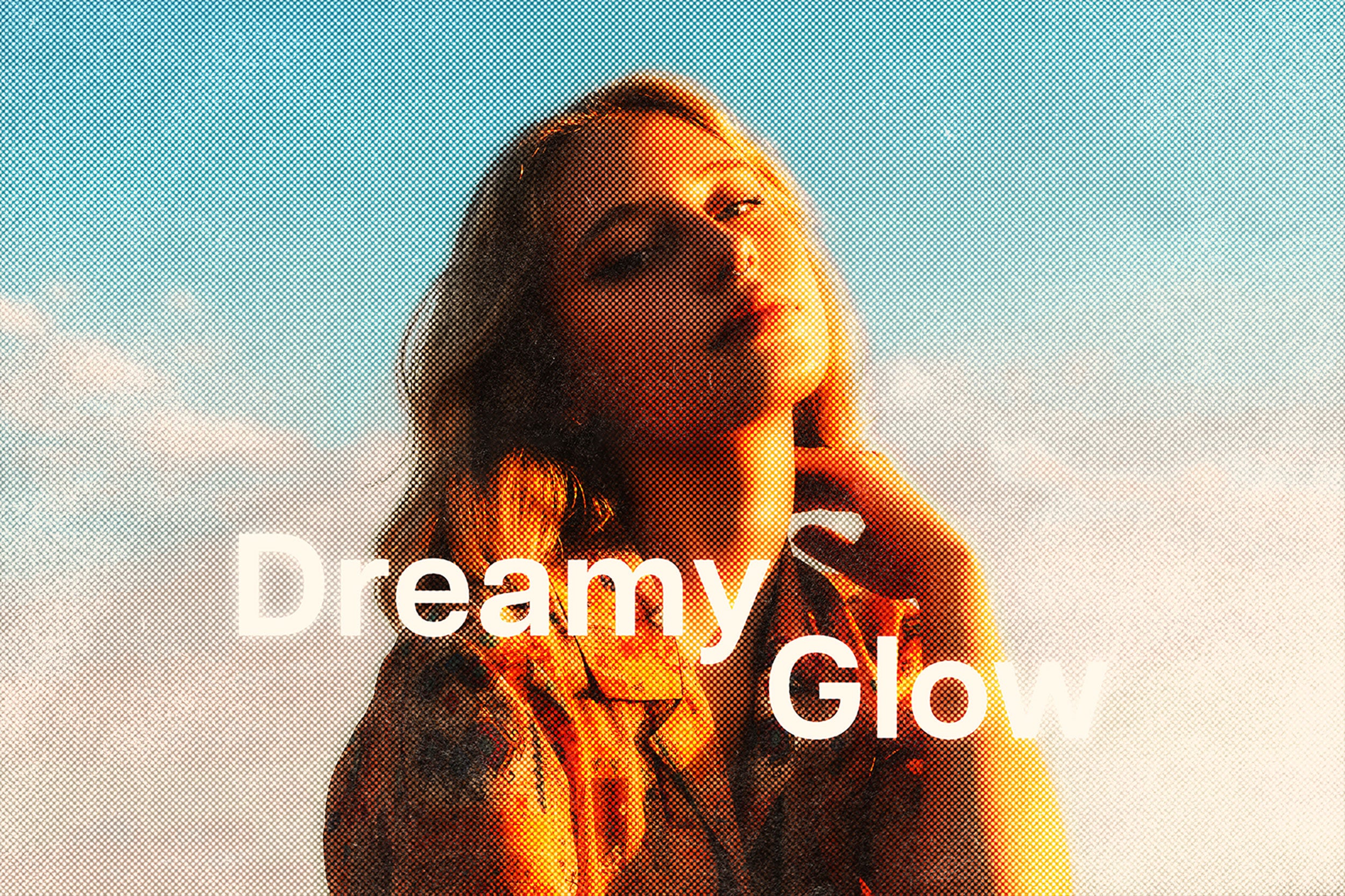 Dreamy Glow Halftone Print Effect Pixelbuddha