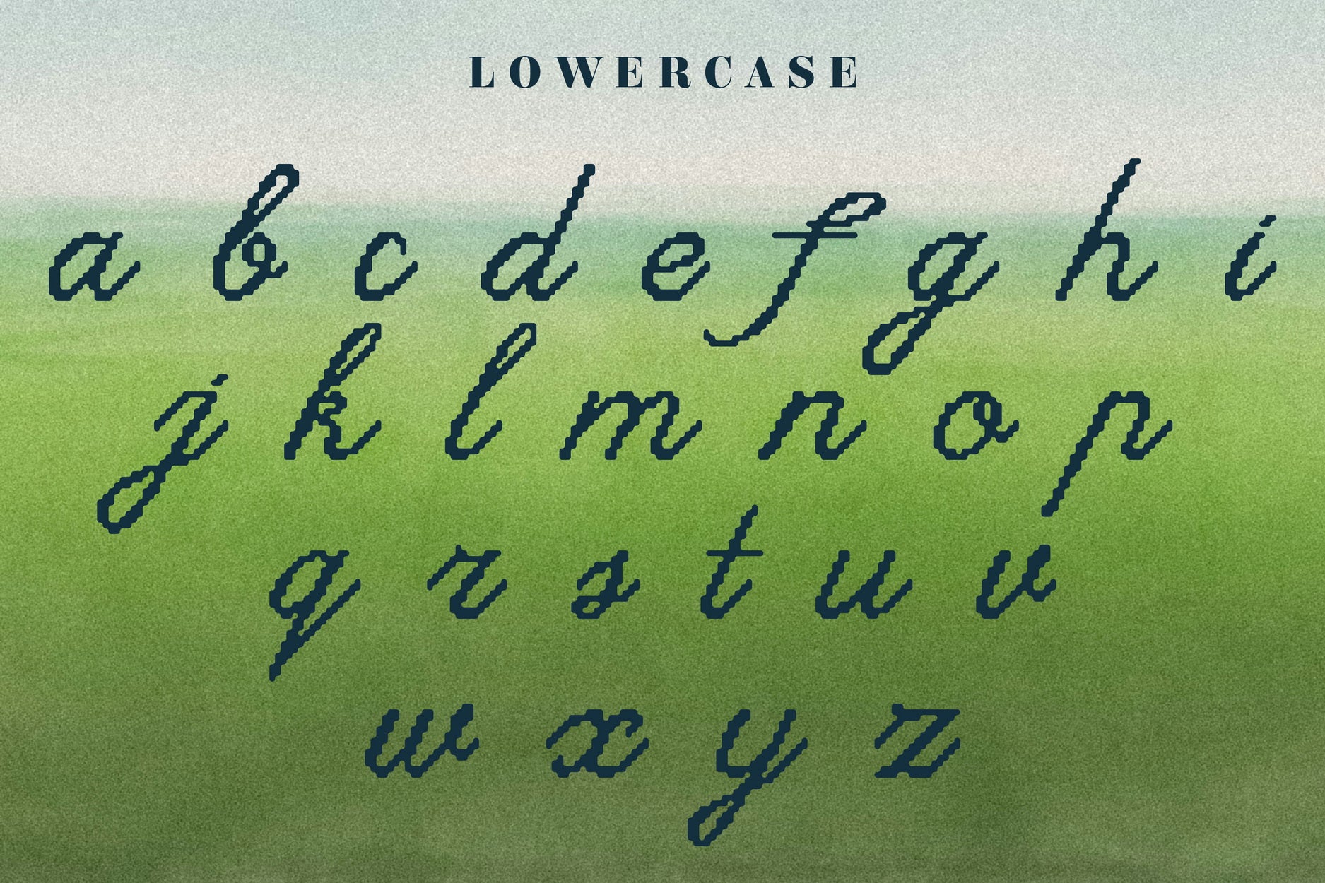 Lucid Wake Pixel Calligraphic Script Victoria Strukovskaya