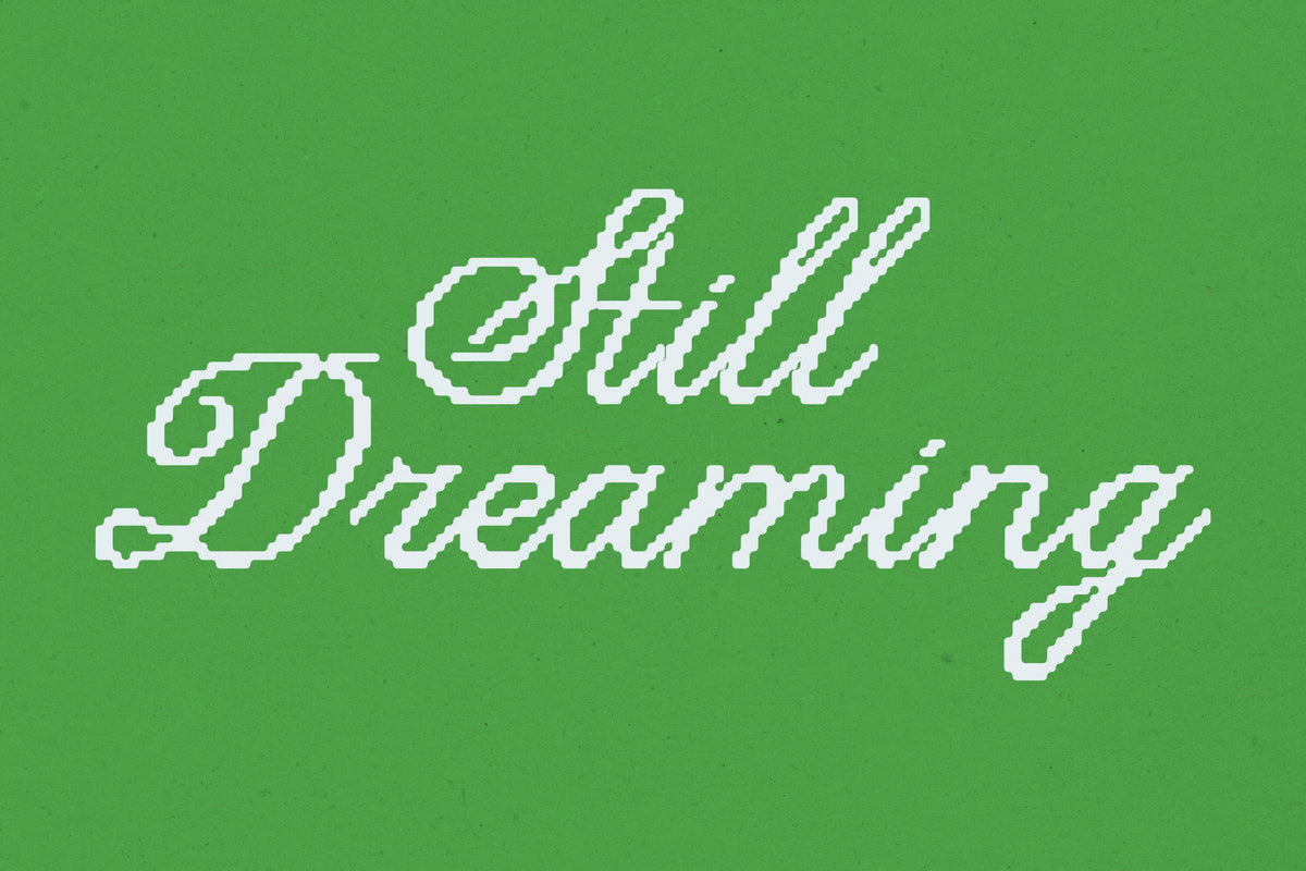 Lucid Wake Pixel Calligraphic Script Victoria Strukovskaya