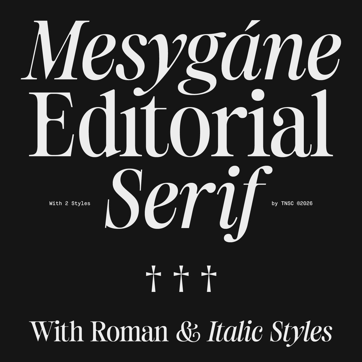 TNSC Mesygáne Typeface The Native Saint Club