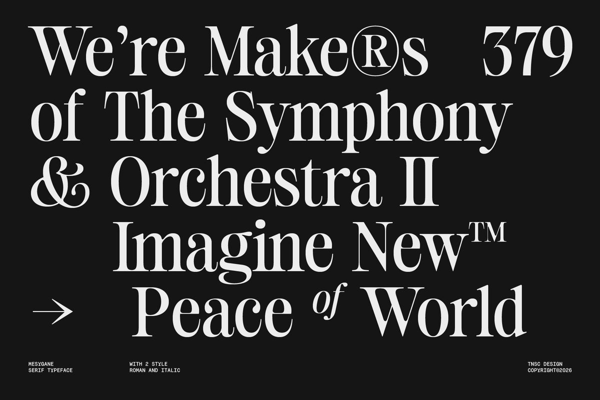 TNSC Mesygáne Typeface The Native Saint Club