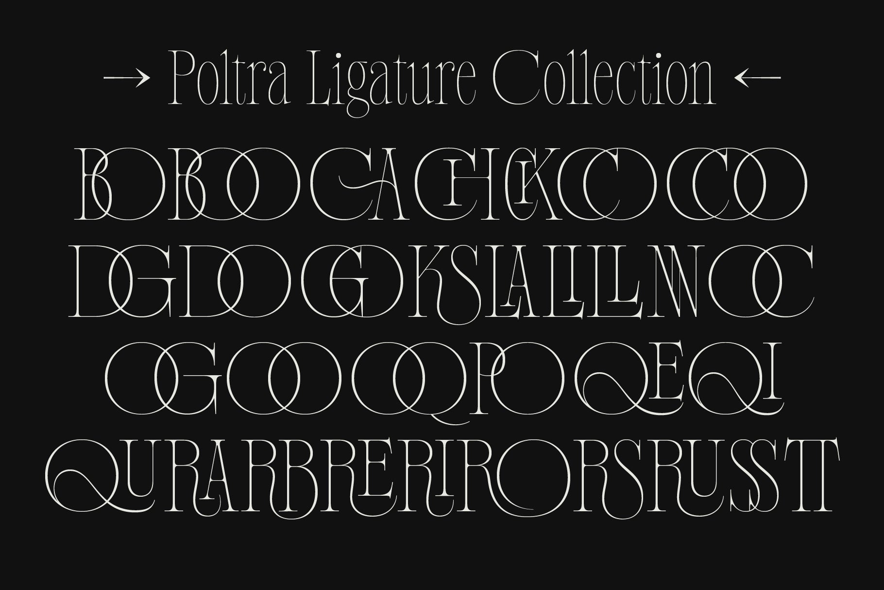 Poltra Typeface The Native Saint Club