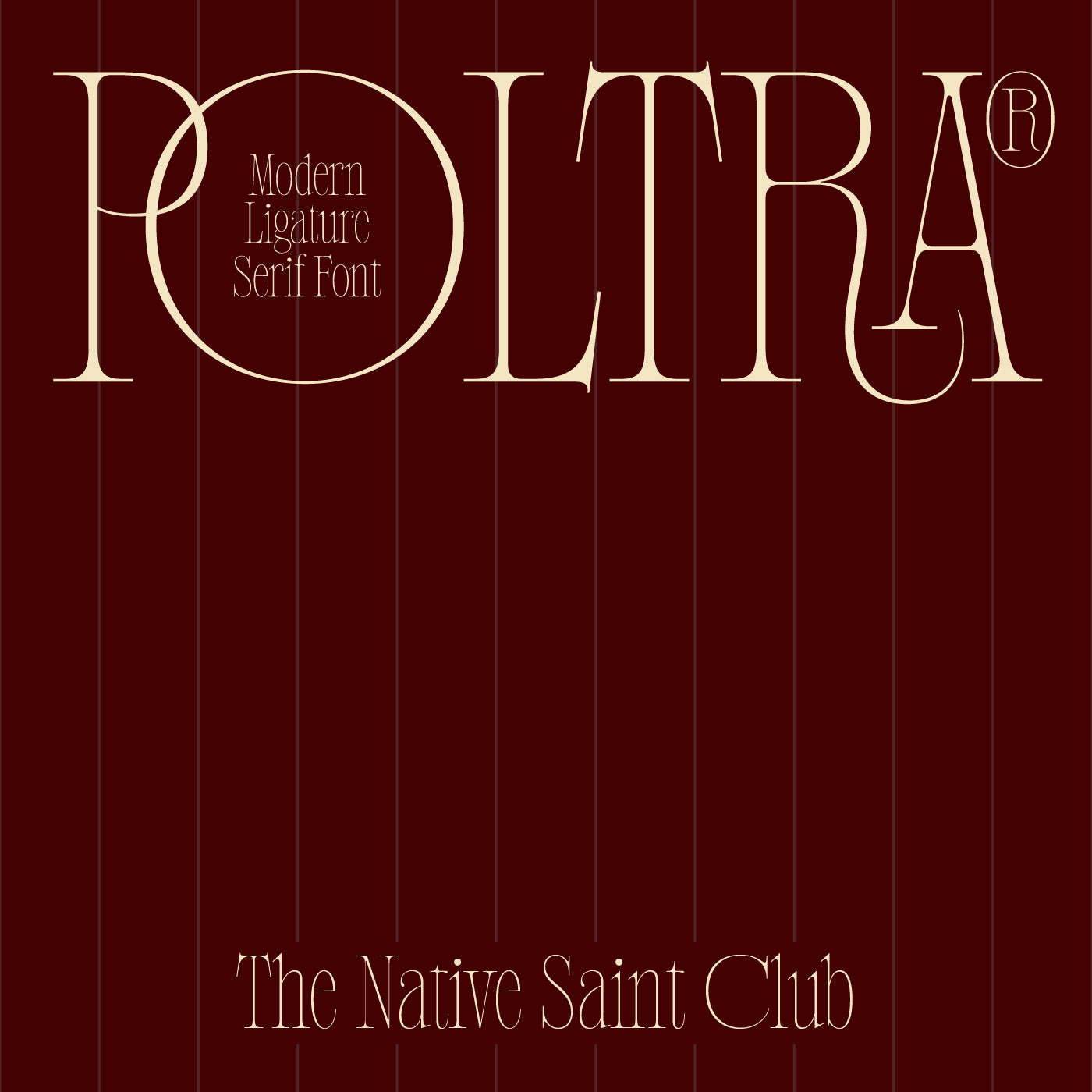 Poltra Typeface The Native Saint Club
