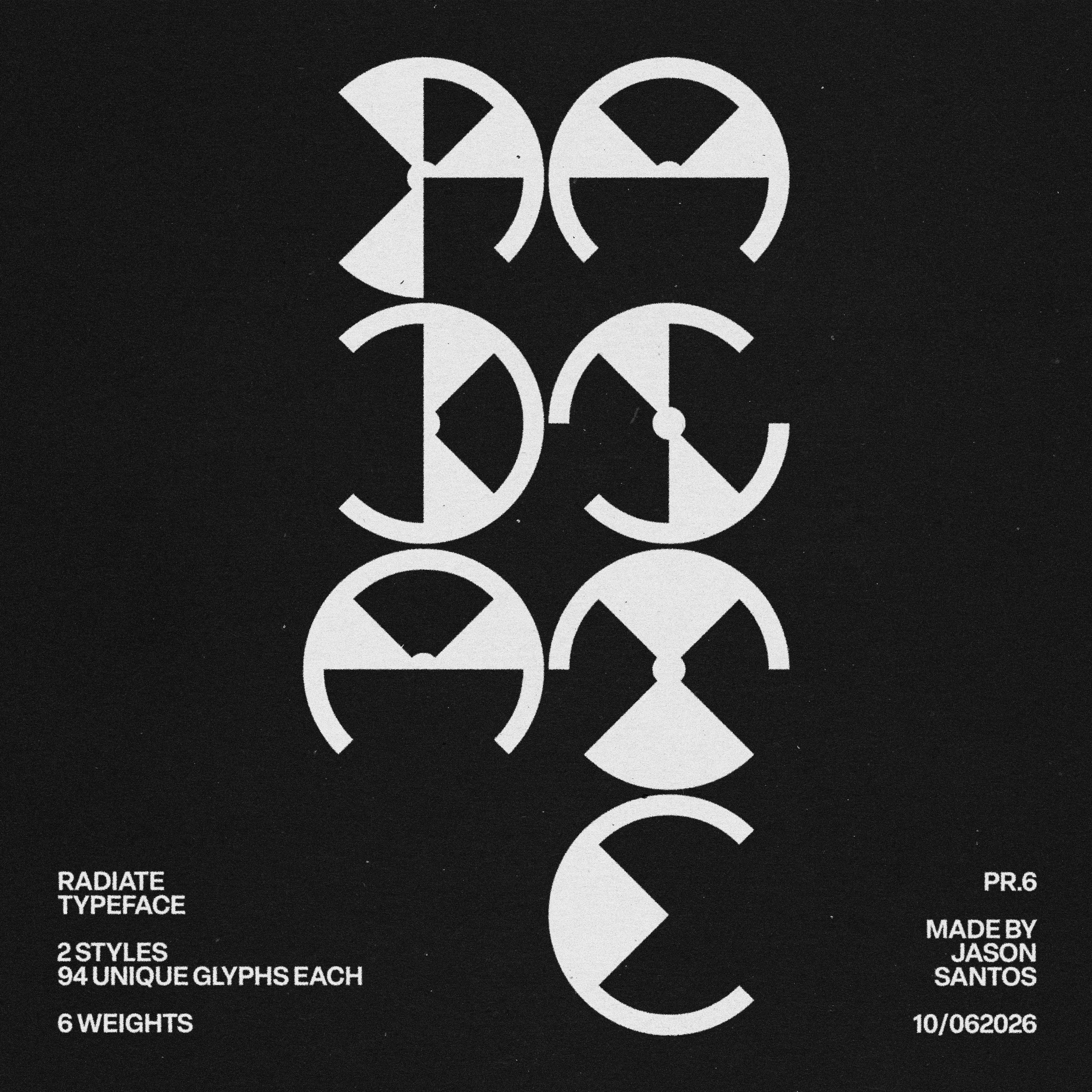 Radiate Typeface Jason Santos