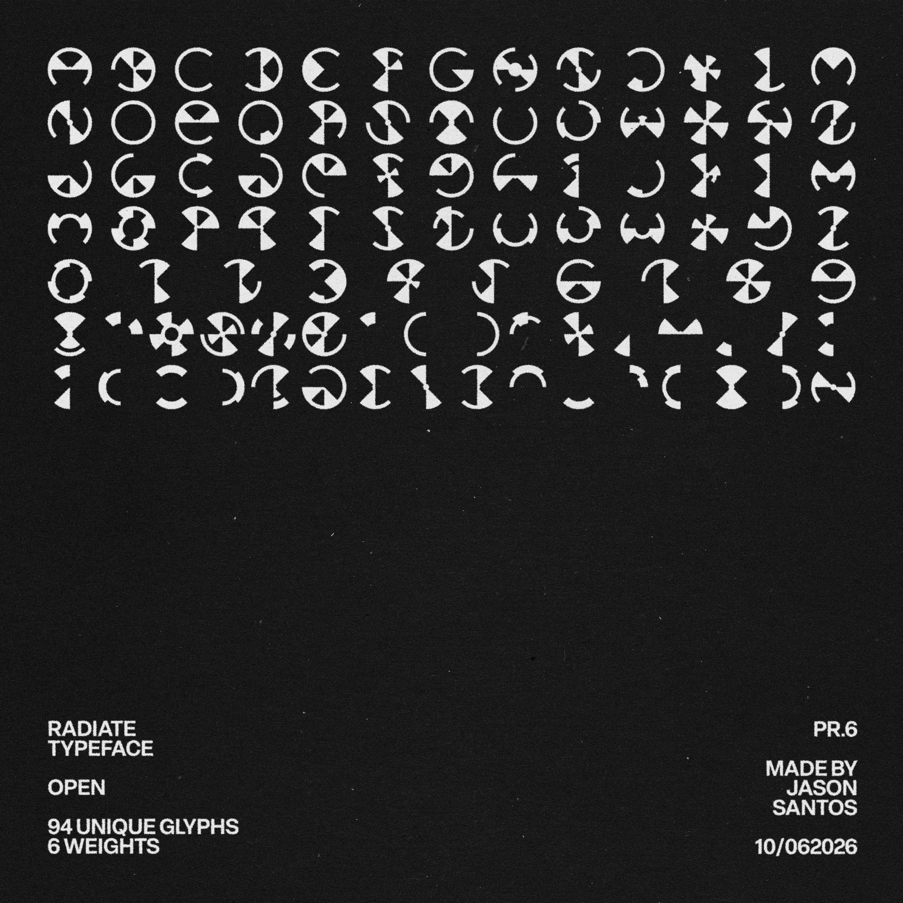 Radiate Typeface Jason Santos