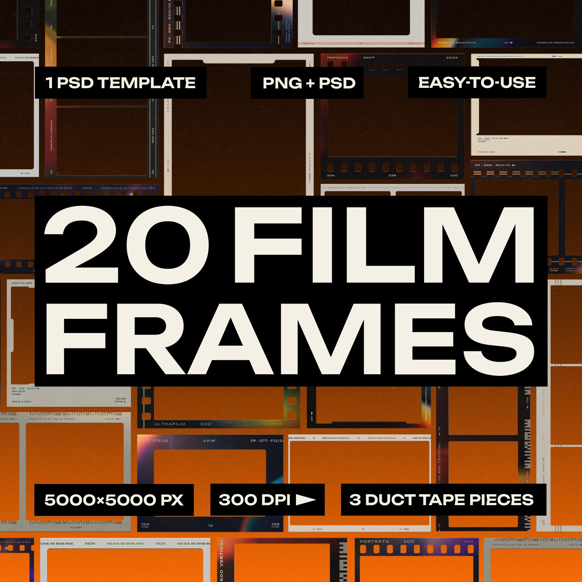20 Film Frames Overlays Pixelbuddha