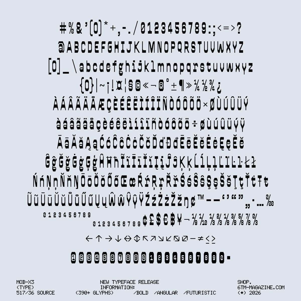 MOB-X3 Typeface Jules Bigot