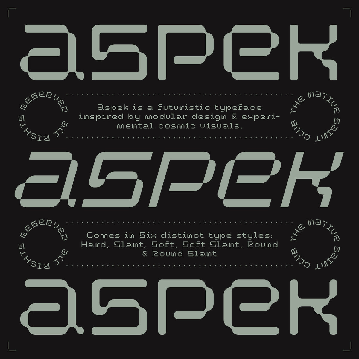 TNSC Aspek Typeface The Native Saint Club