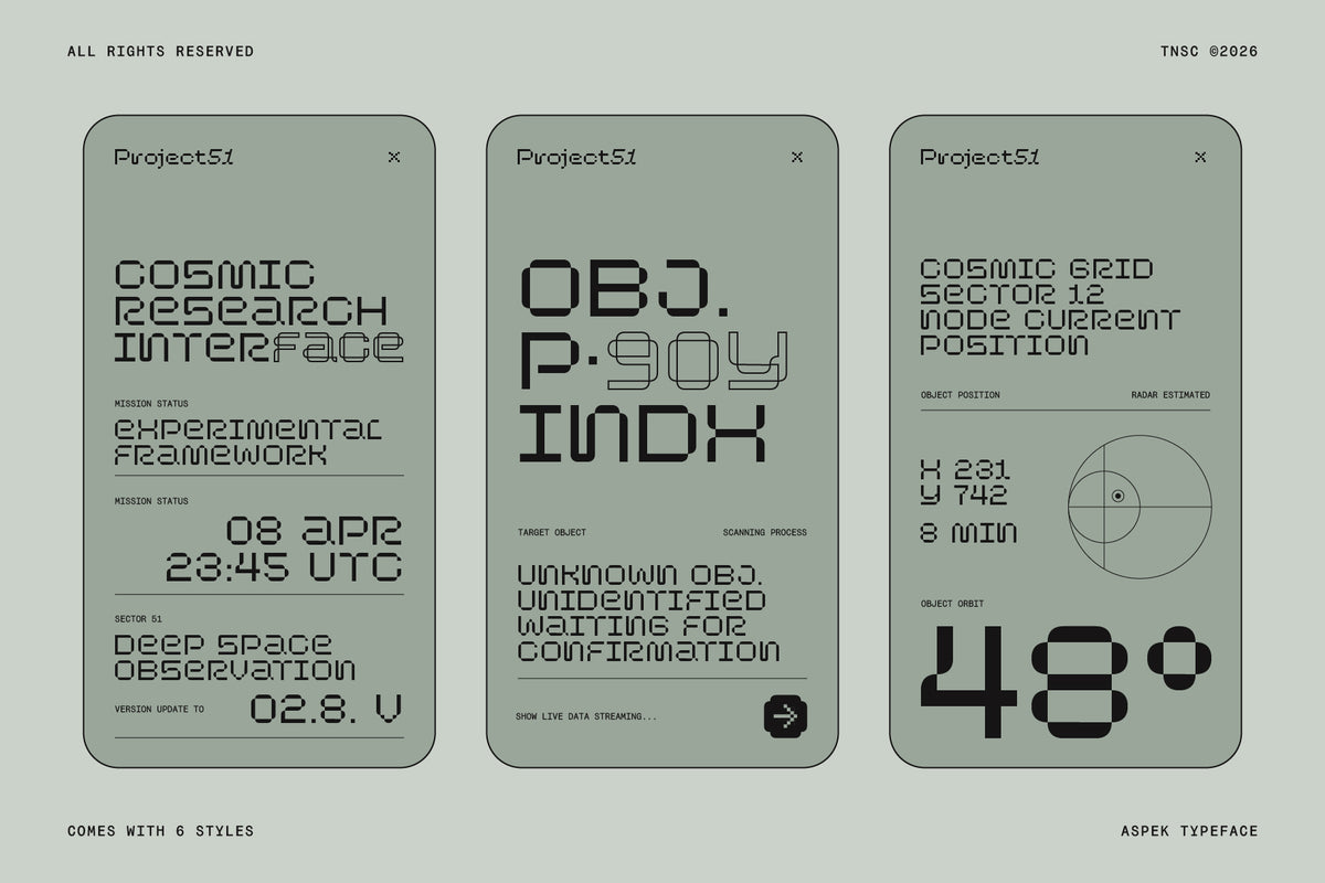 TNSC Aspek Typeface The Native Saint Club