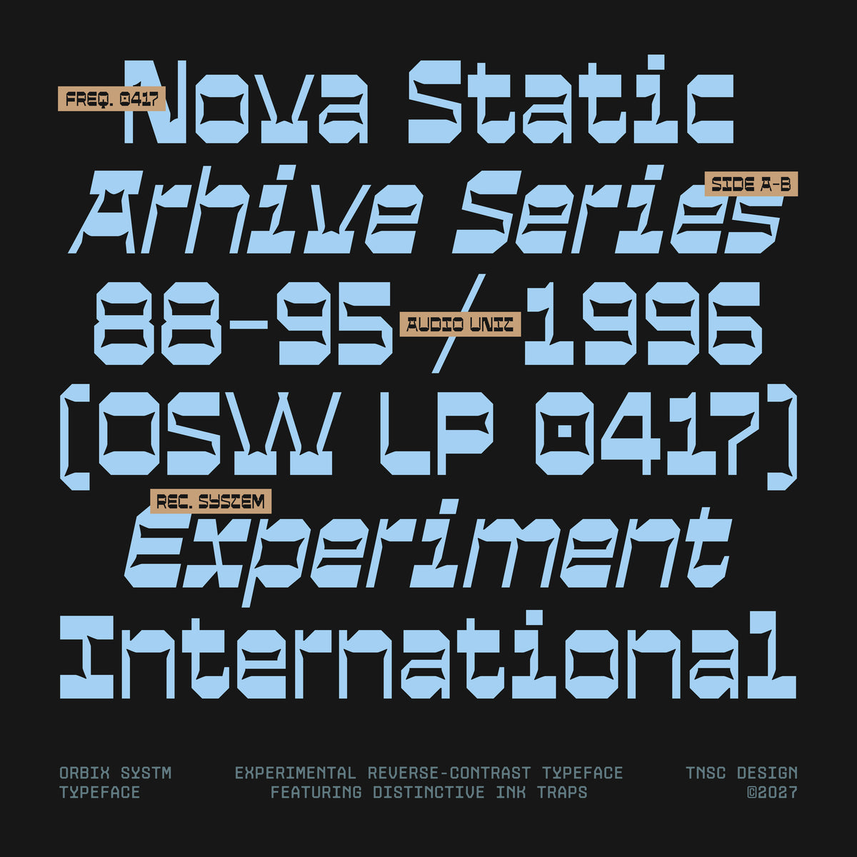 TNSC Orbyx Systm Typeface The Native Saint Club