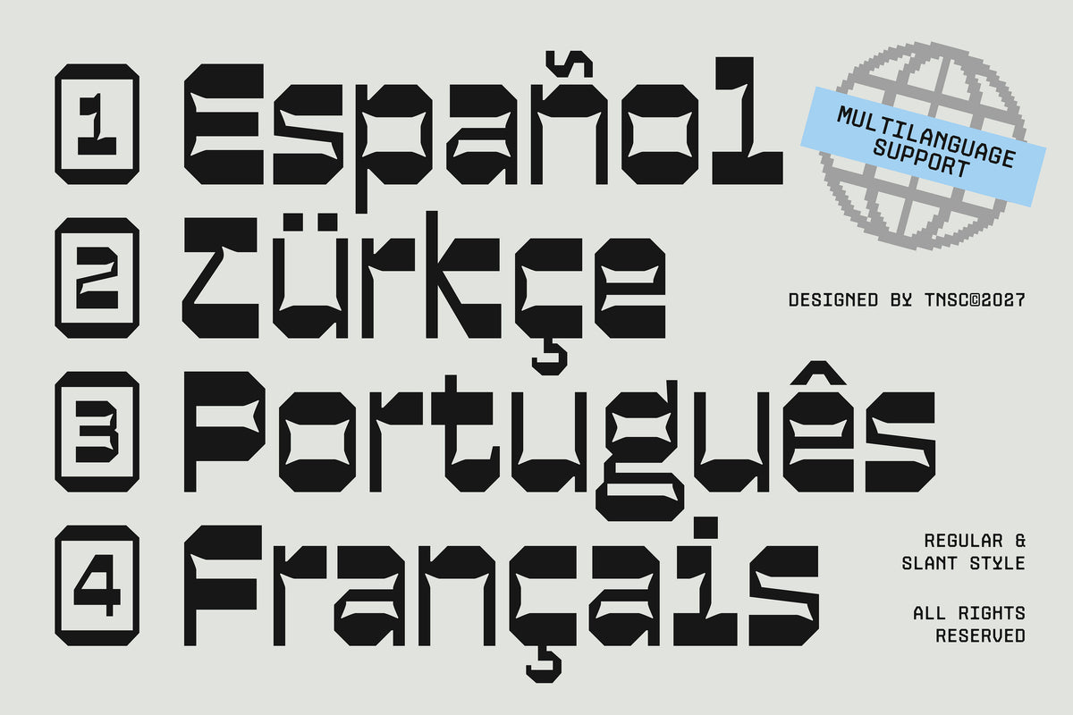 TNSC Orbyx Systm Typeface The Native Saint Club