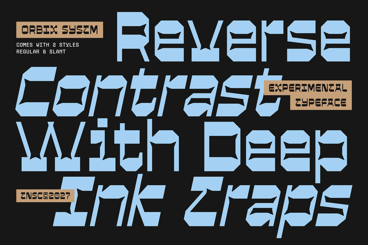 TNSC Orbyx Systm Typeface The Native Saint Club