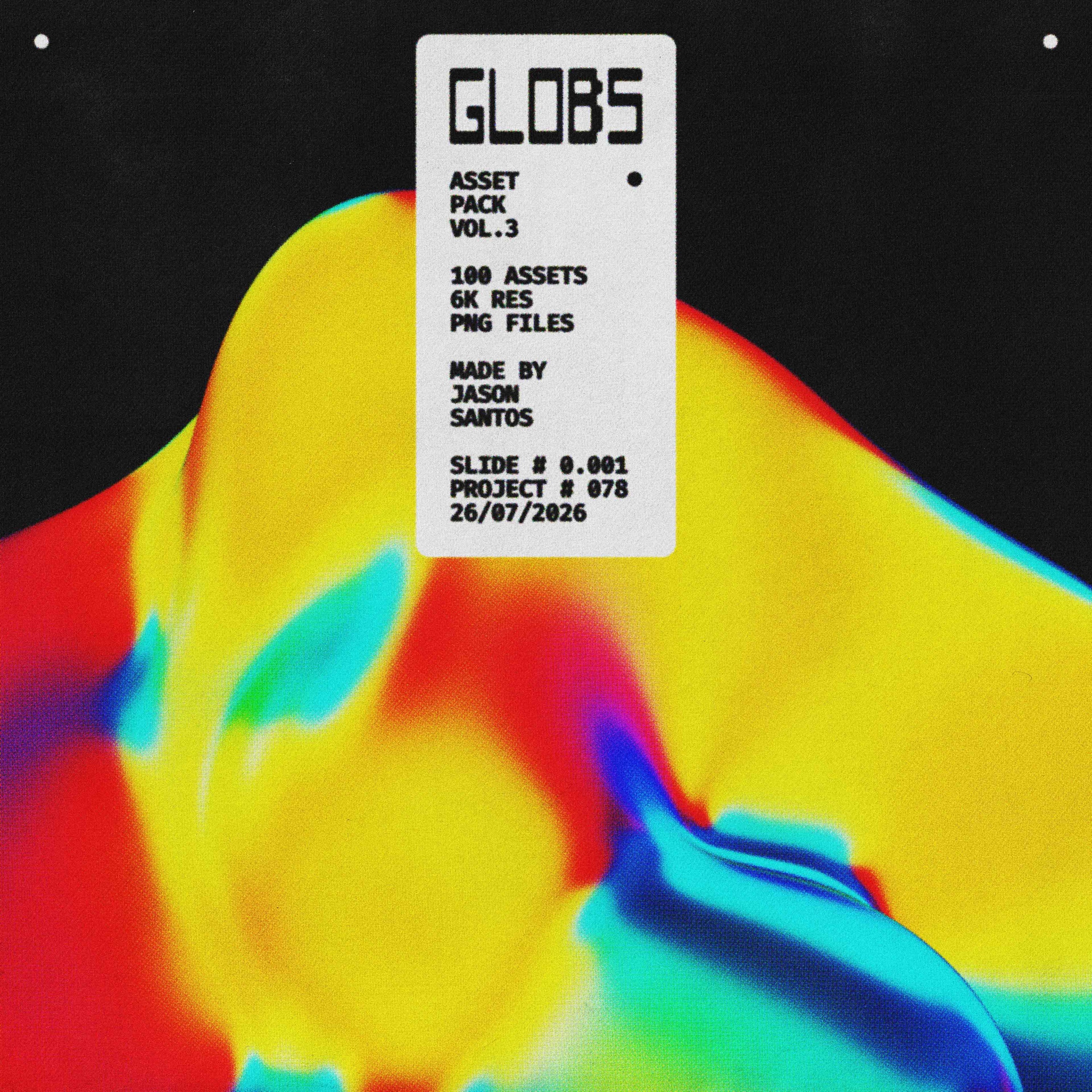 Globs Asset Pack (Vol.3) Metallic Blob Graphics Jason Santos