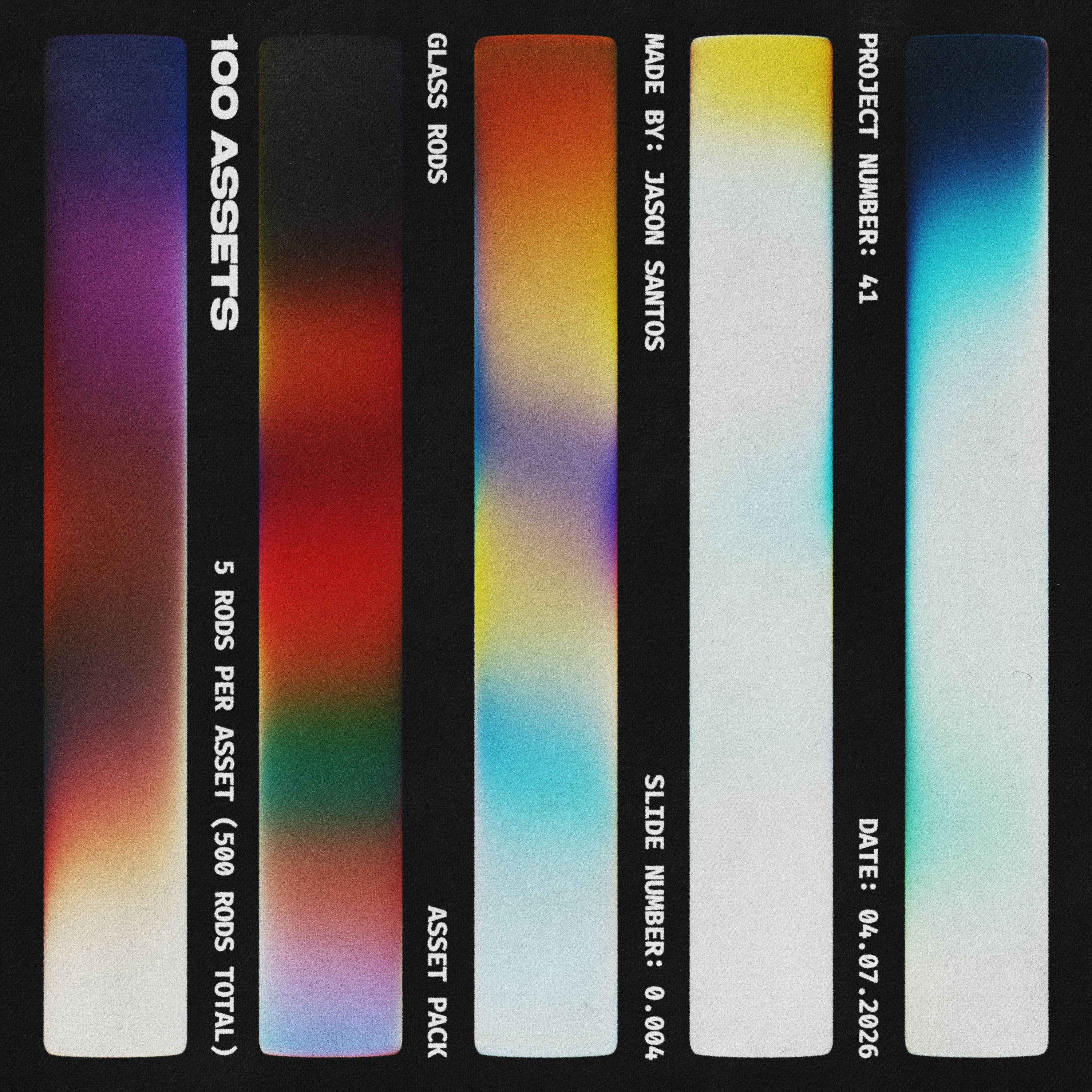 Gradient Glass Rods Asset Pack Jason Santos