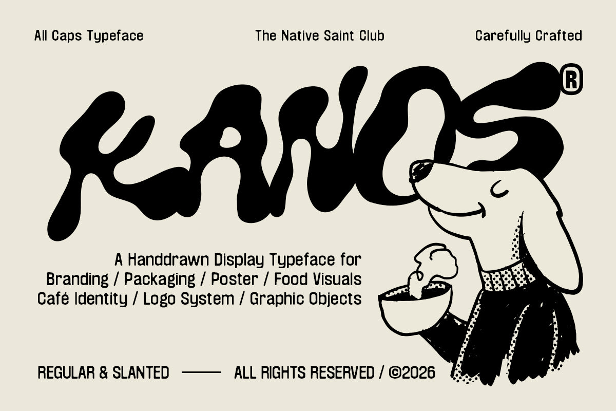 Kanos Typeface The Native Saint Club