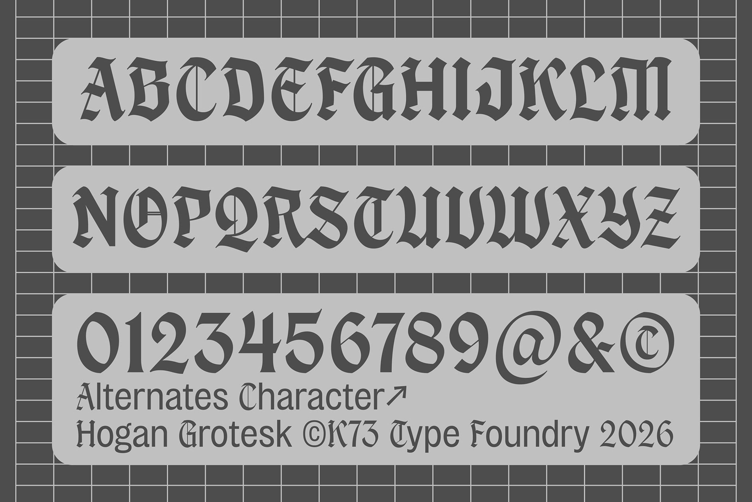 K73 Hogan Grotesk K73 Type Foundry