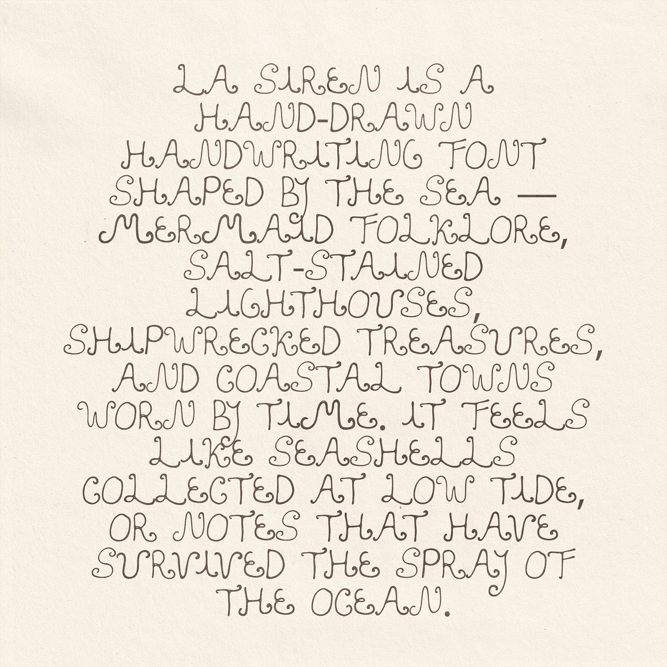 La Siren Hand Drawn Coastal Display Madeline O'Donoghue