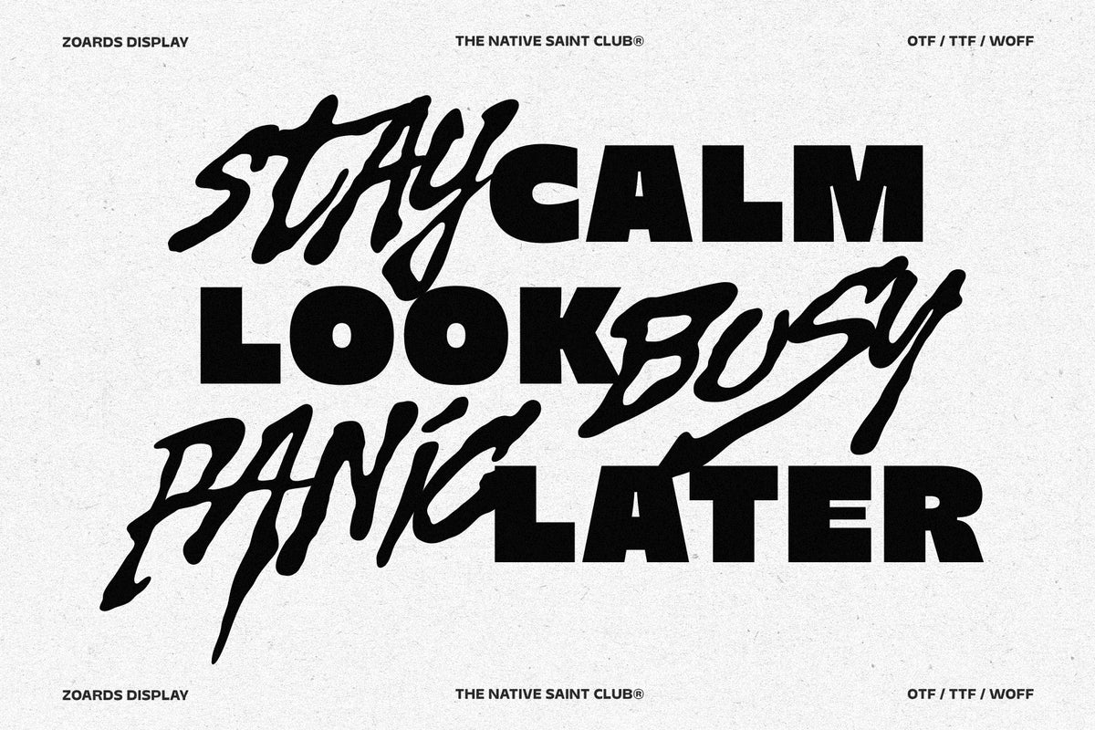 Zoards Typeface TNSC The Native Saint Club