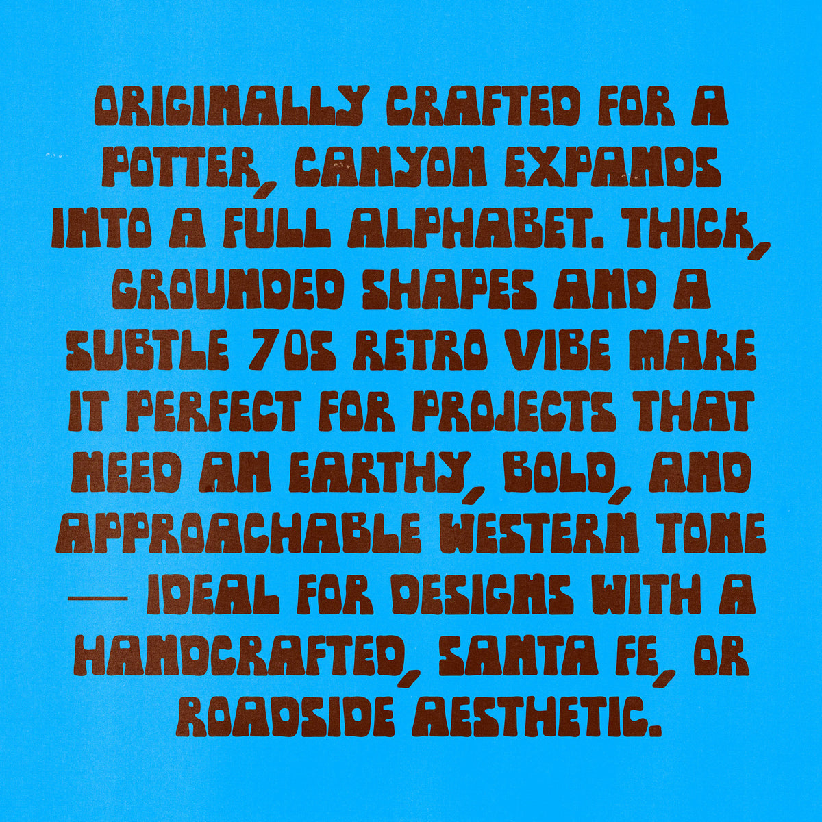 Canyon Hand Drawn Western Font Madeline O'Donoghue